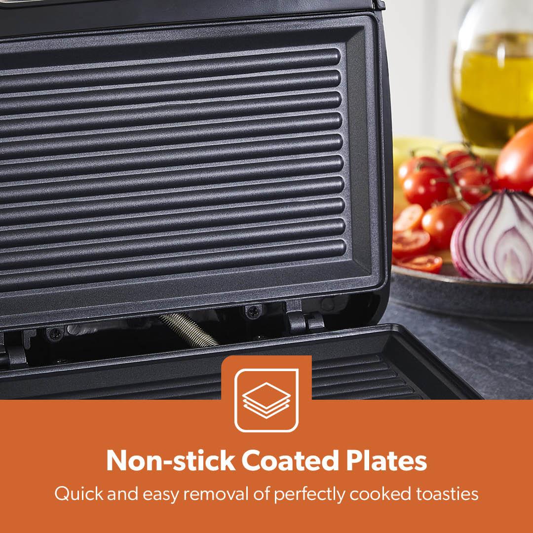 2-Slice Non-Stick Panini Sandwich Toasting Press & Grill - Image 6