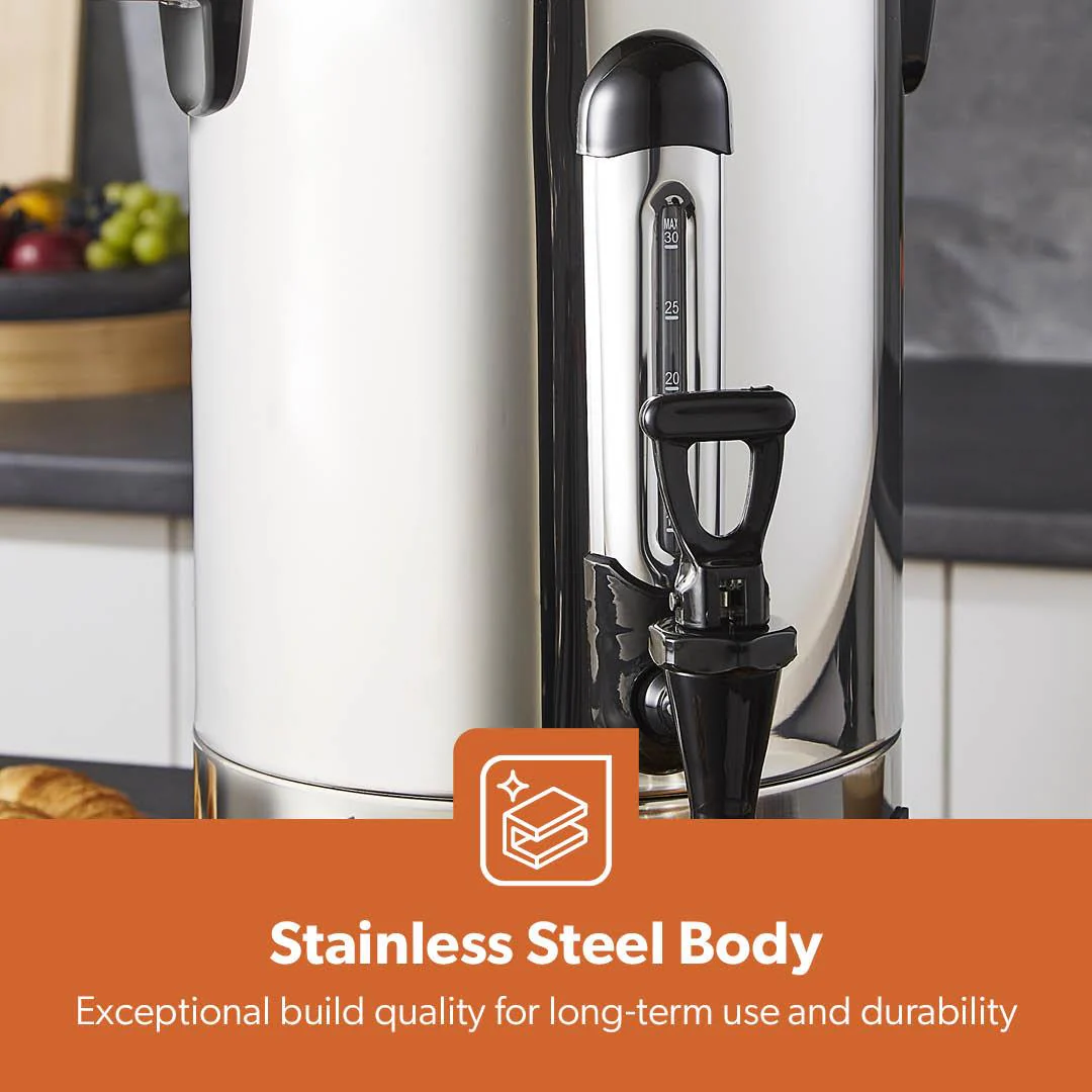 7L Electric Stainless Steel Hot Water Boiler and Catering Urn - Image 9