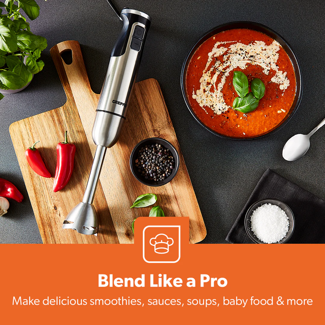 800W Silver Two-Speed Immersion Stick Blender - Image 3