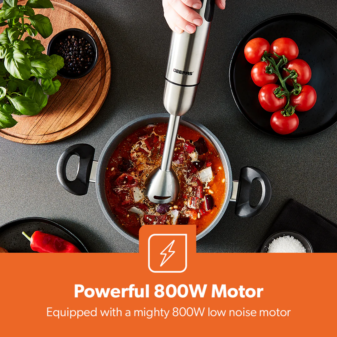 800W Silver Two-Speed Immersion Stick Blender - Image 4