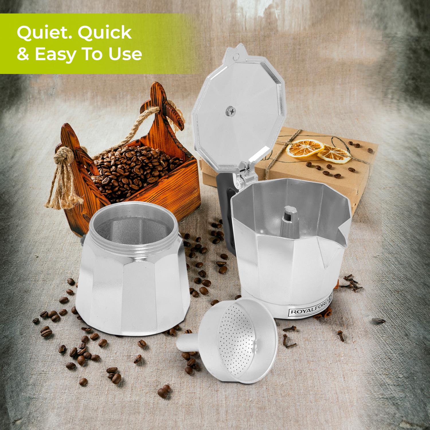 9 Cup Stainless Steel Stove Top Percolator Espresso Pot - Image 5