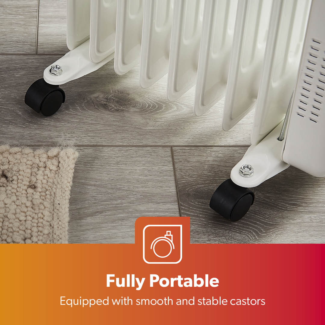 9-Fin Remote Controlled Electric Oil-Filled Radiator Heater - Image 6