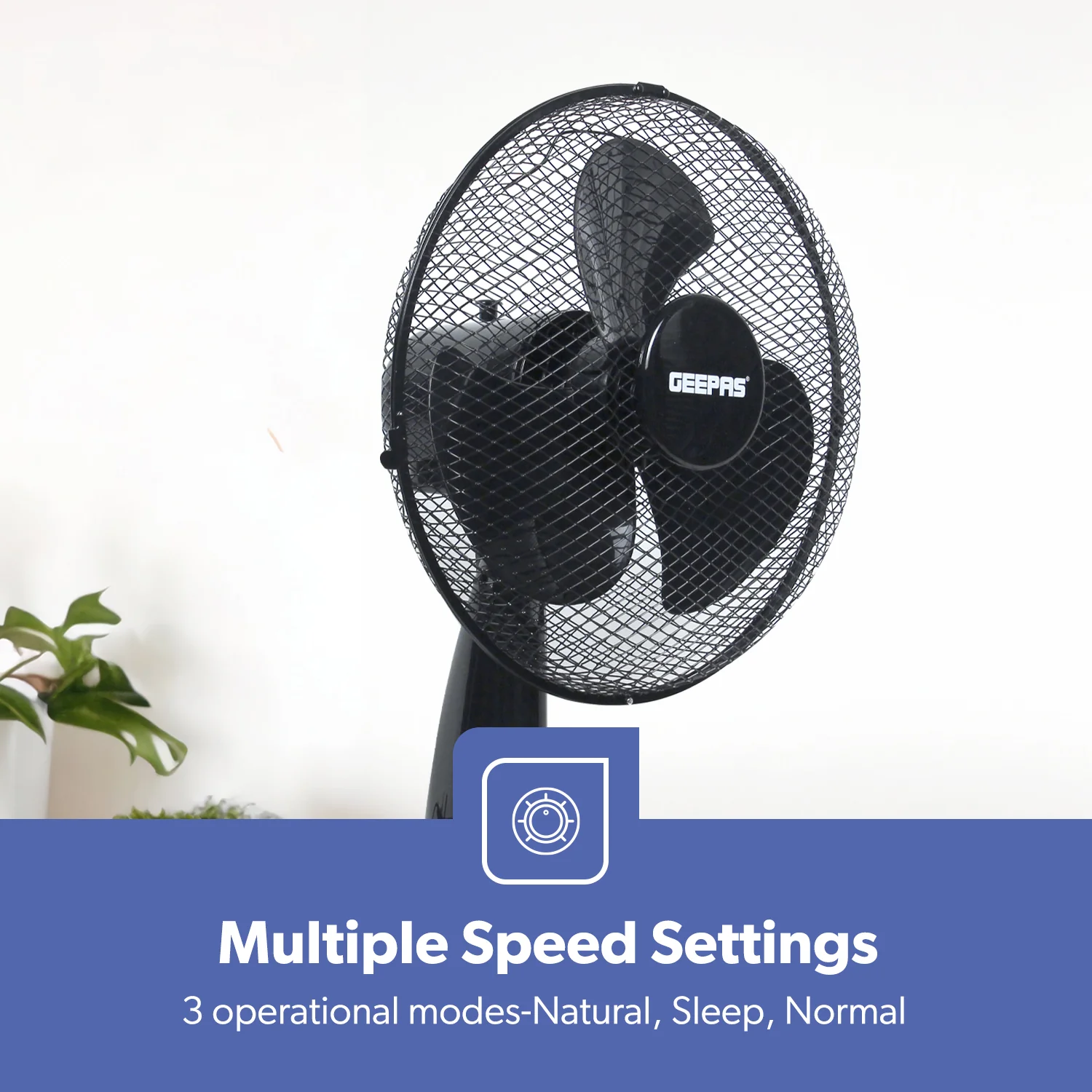 9-Inch Black Oscillating Desk Fan With 2-Speeds - Image 4