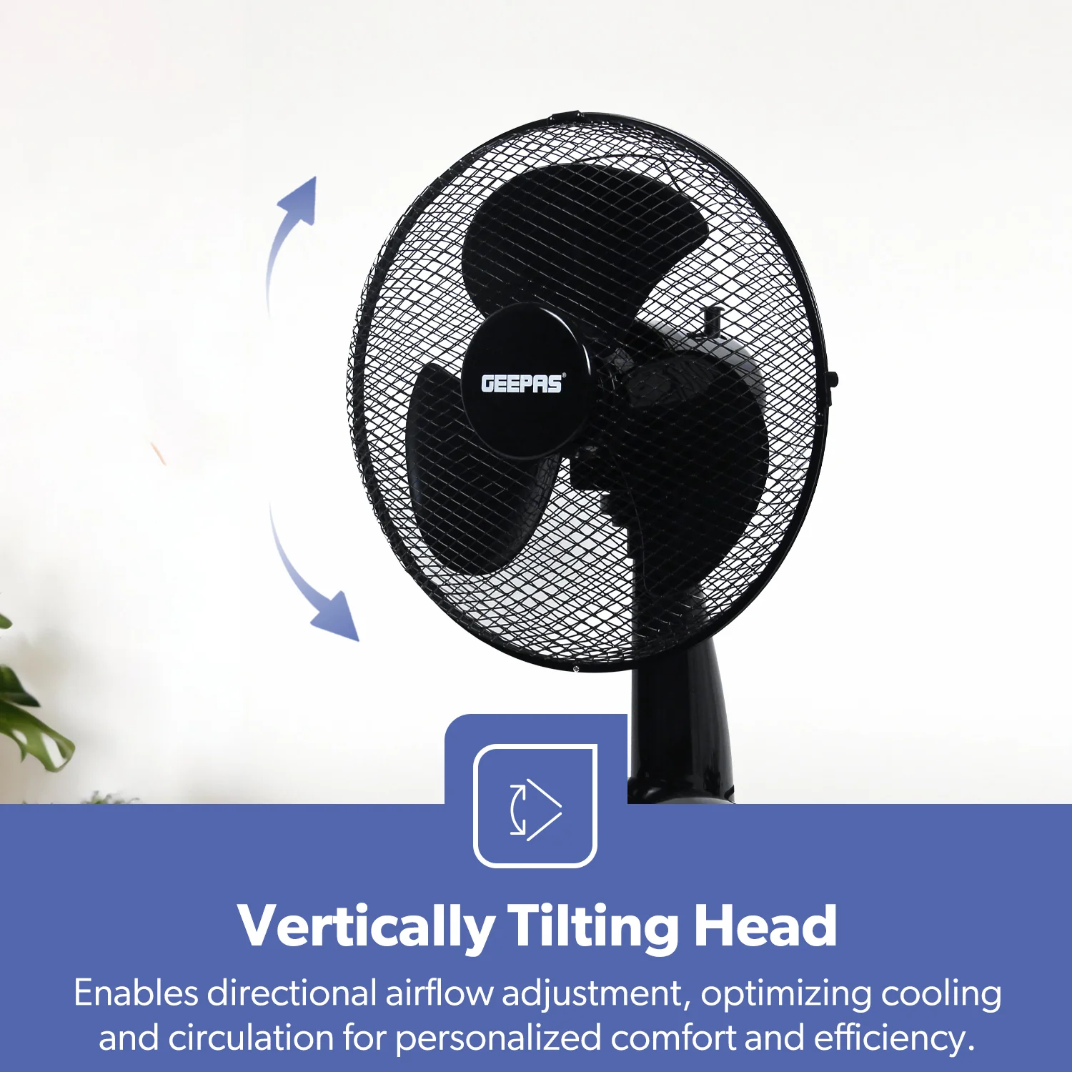9-Inch Black Oscillating Desk Fan With 2-Speeds - Image 6