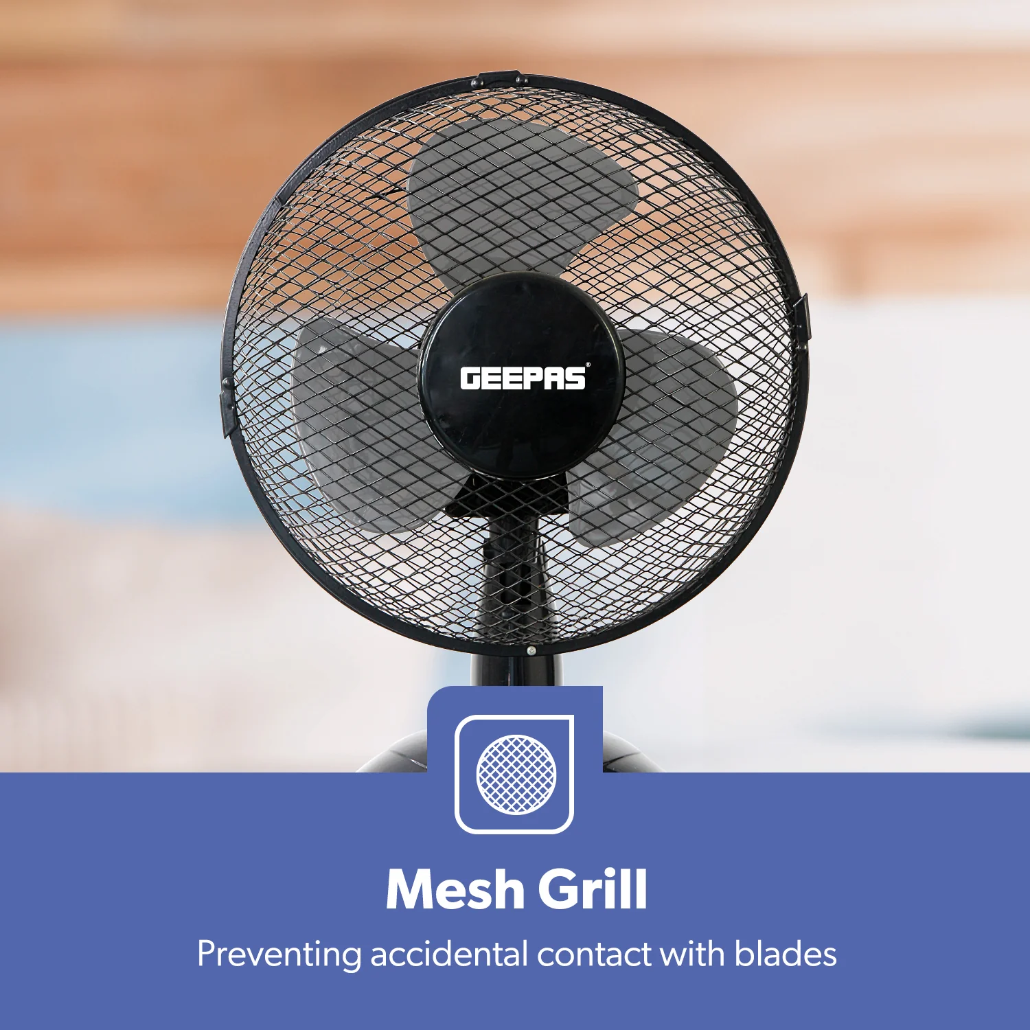 9-Inch Black Oscillating Desk Fan With 2-Speeds - Image 7