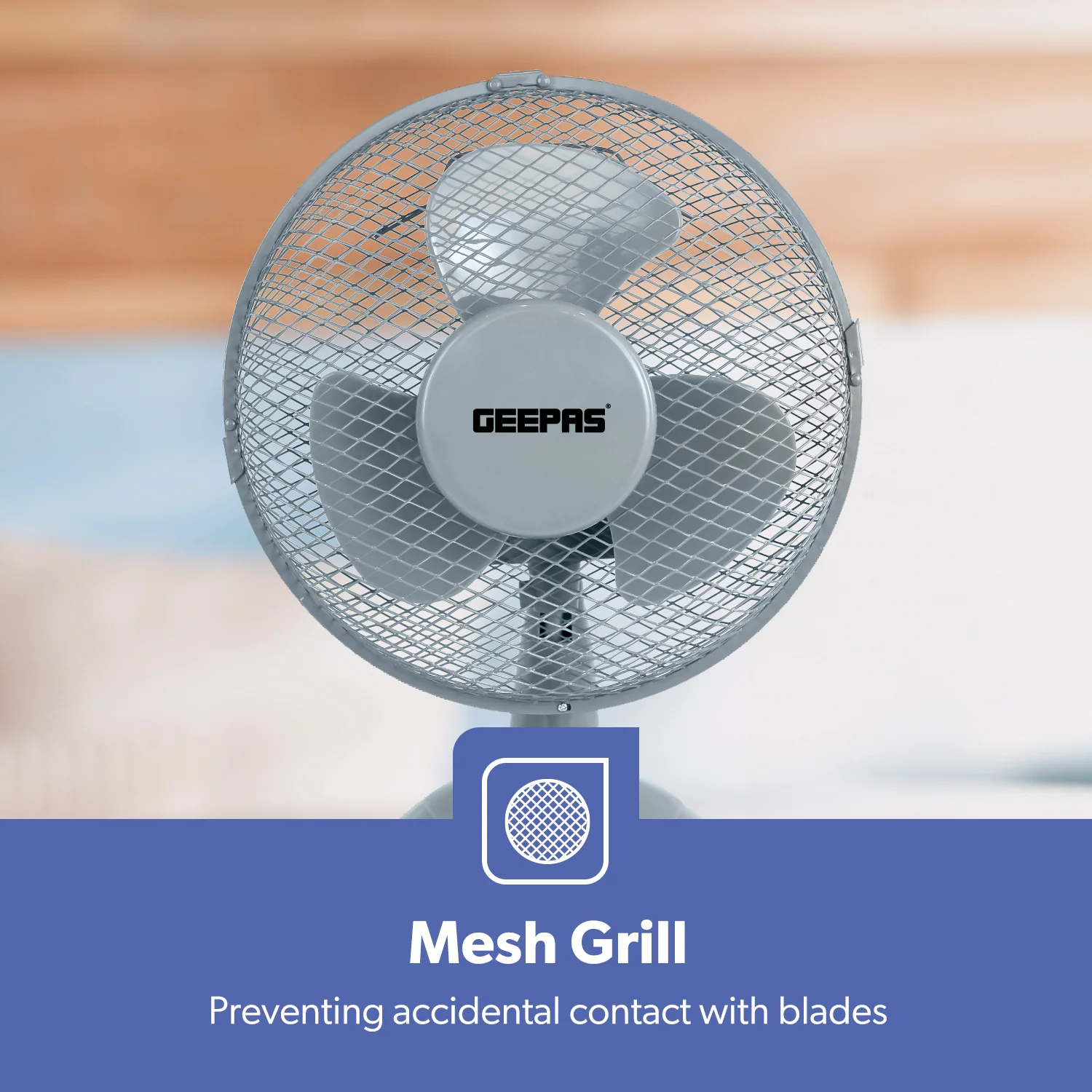 9-Inch Oscillating Powerful Desk Fan With 3 Speeds - Image 6