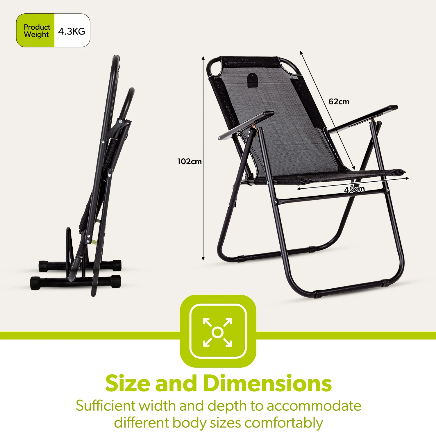 Adjustable Outdoor Deckchair and Camping Folding Chair - Image 3
