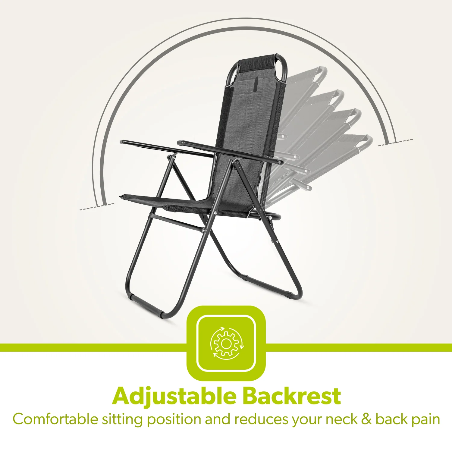 Adjustable Outdoor Deckchair and Camping Folding Chair - Image 4