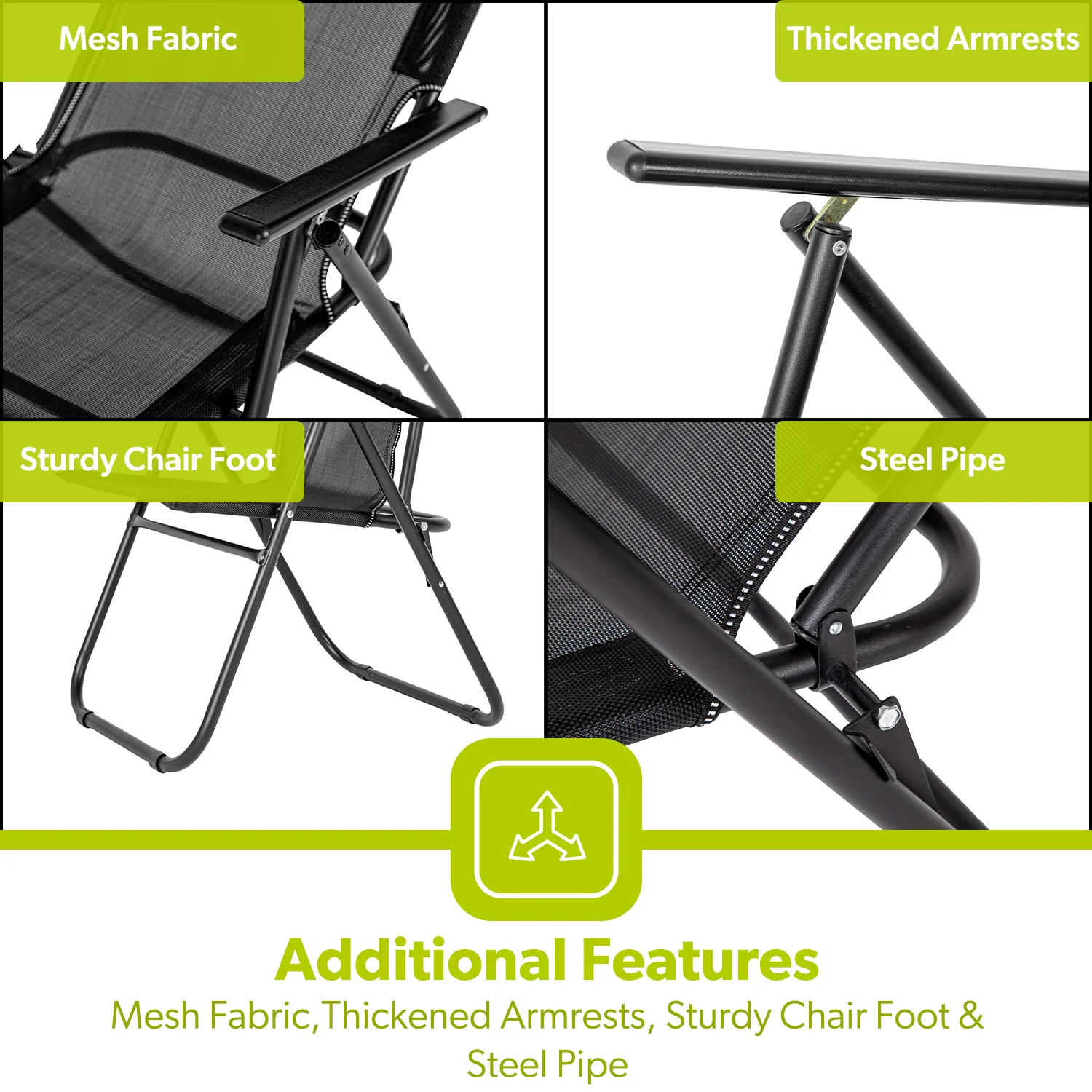 Adjustable Outdoor Deckchair and Camping Folding Chair - Image 5