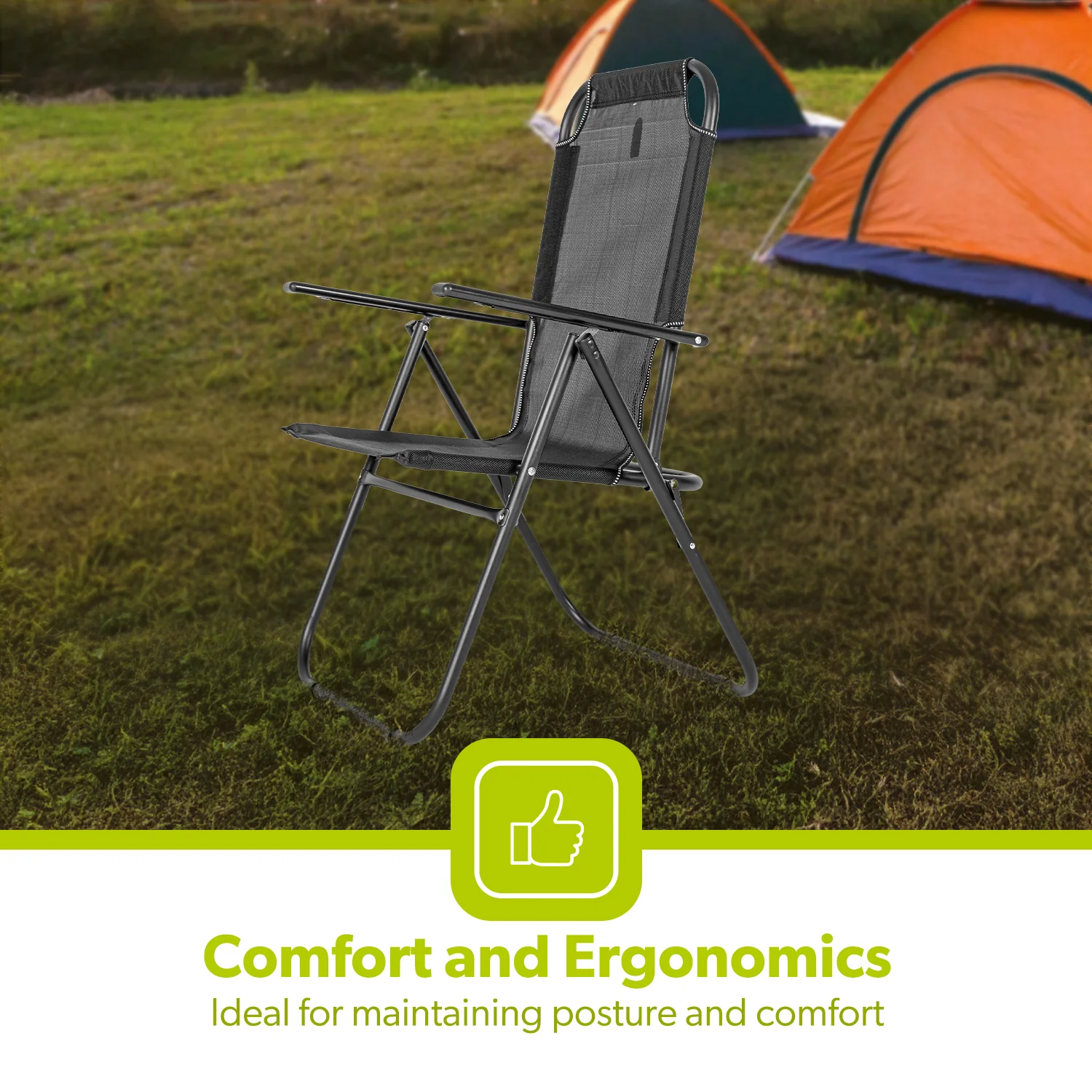 Adjustable Outdoor Deckchair and Camping Folding Chair - Image 6