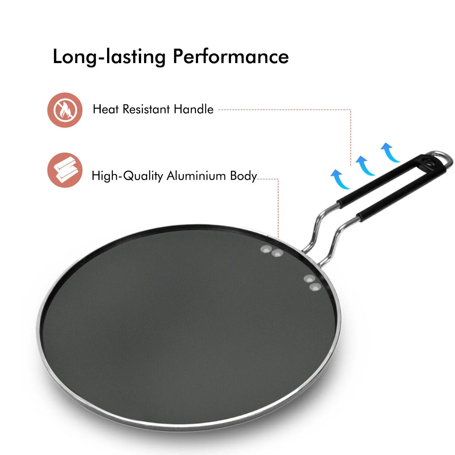 Aluminium Pancake & Tortilla Pan (27cm) - Image 3