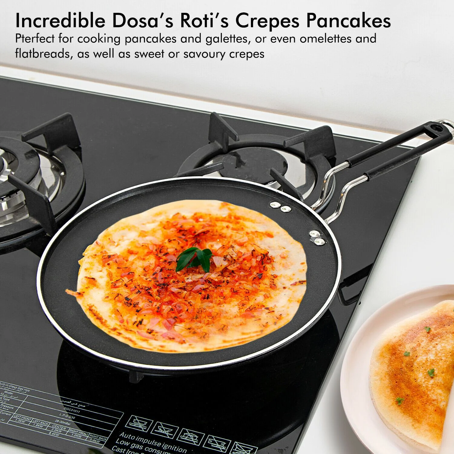 Aluminium Pancake & Tortilla Pan (27cm) - Image 4