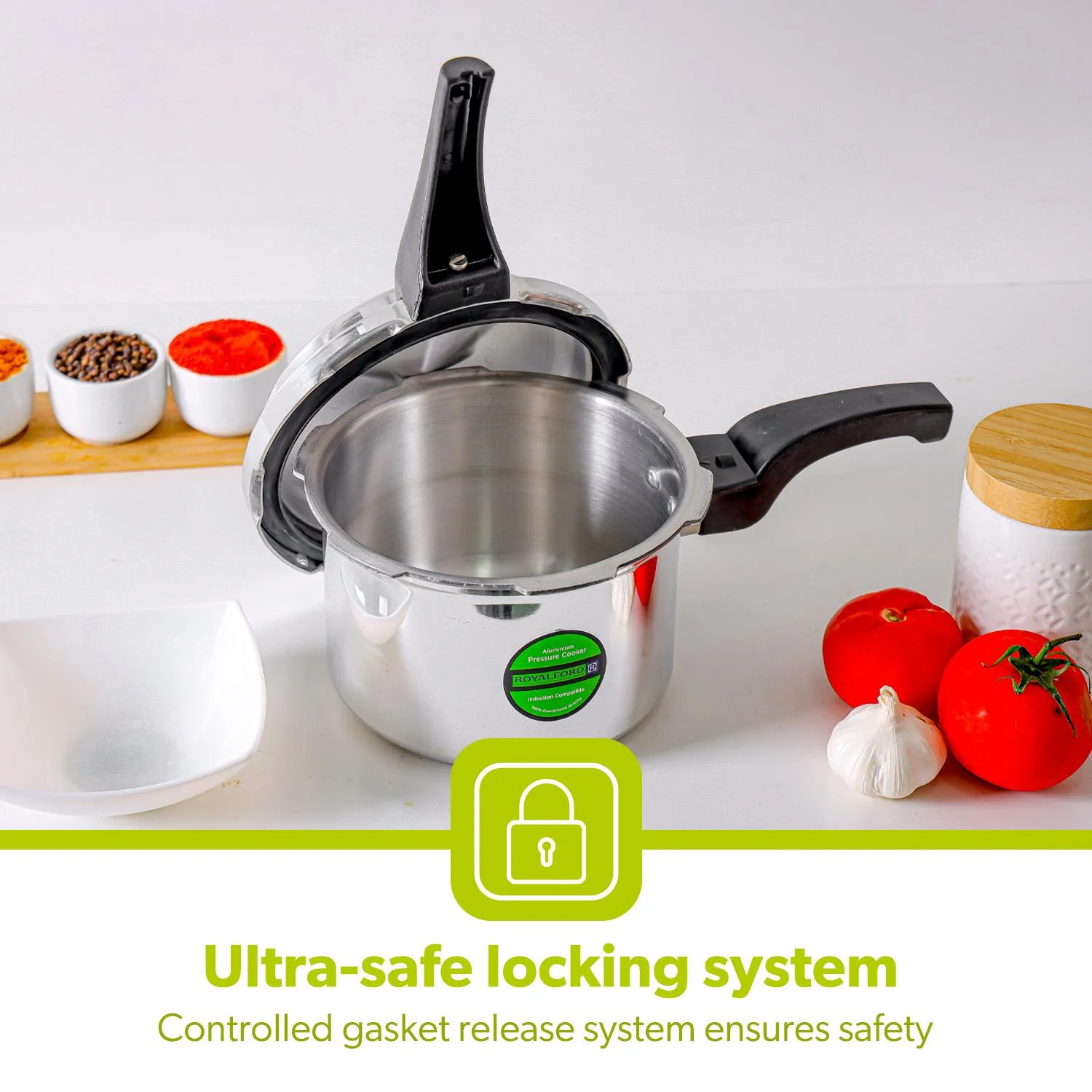 3L Lightweight Aluminium Stovetop Pressure Cooker - Image 7