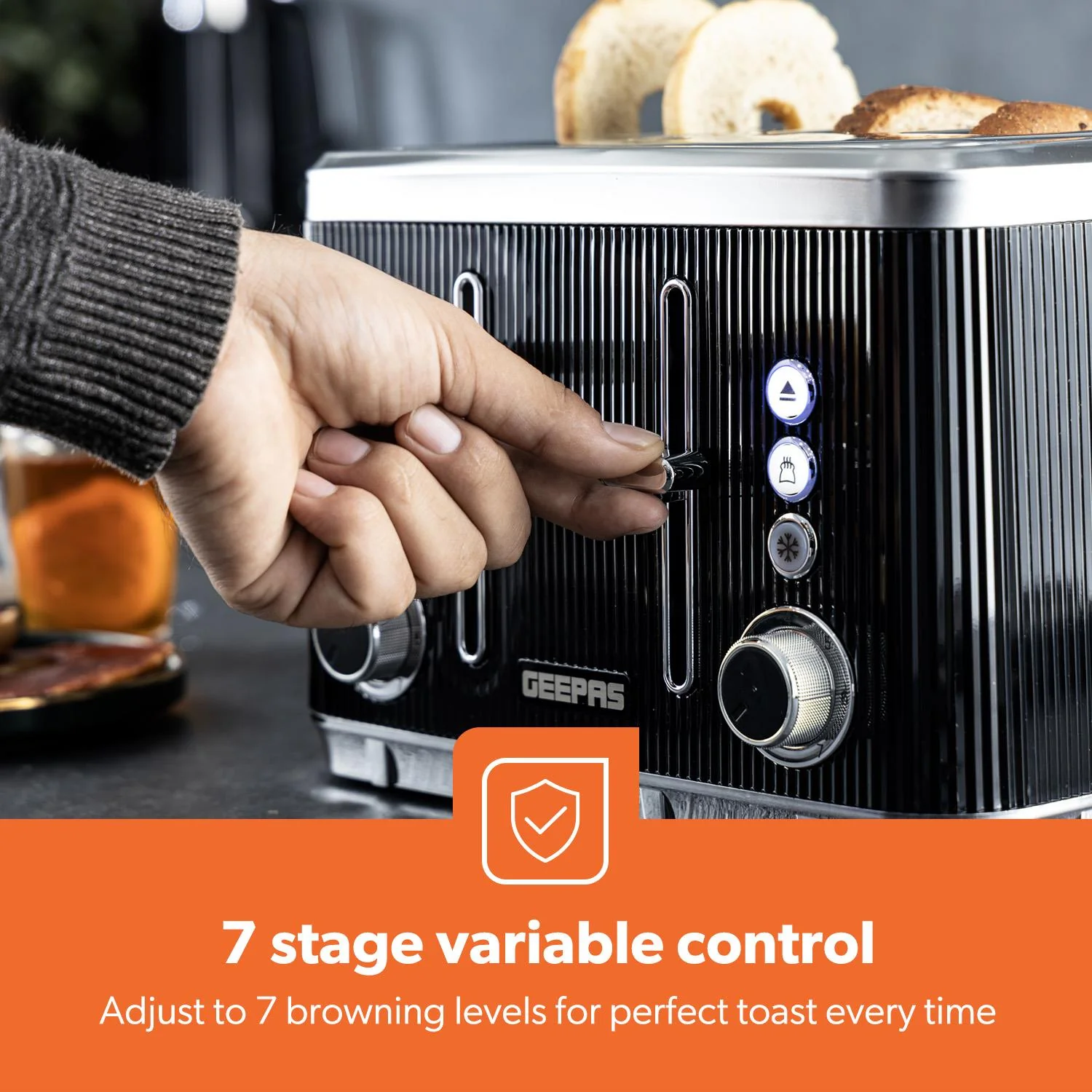 Arcus 23L Digital Microwave Oven, 1.7L kettle & 4-Slice Toaster Set - Image 6