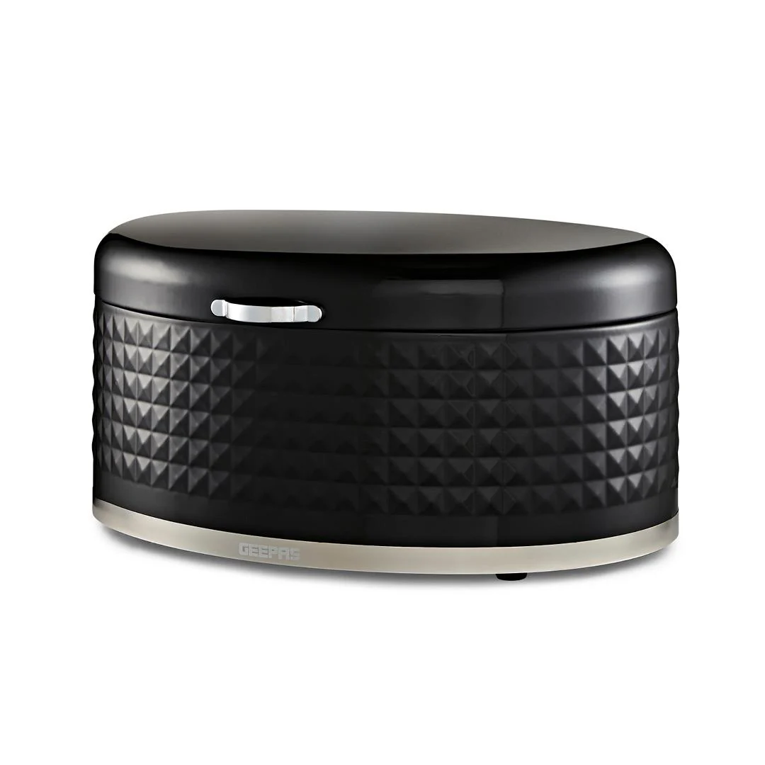 Argyle Black 9L Carbon Steel Bread Bin Canister