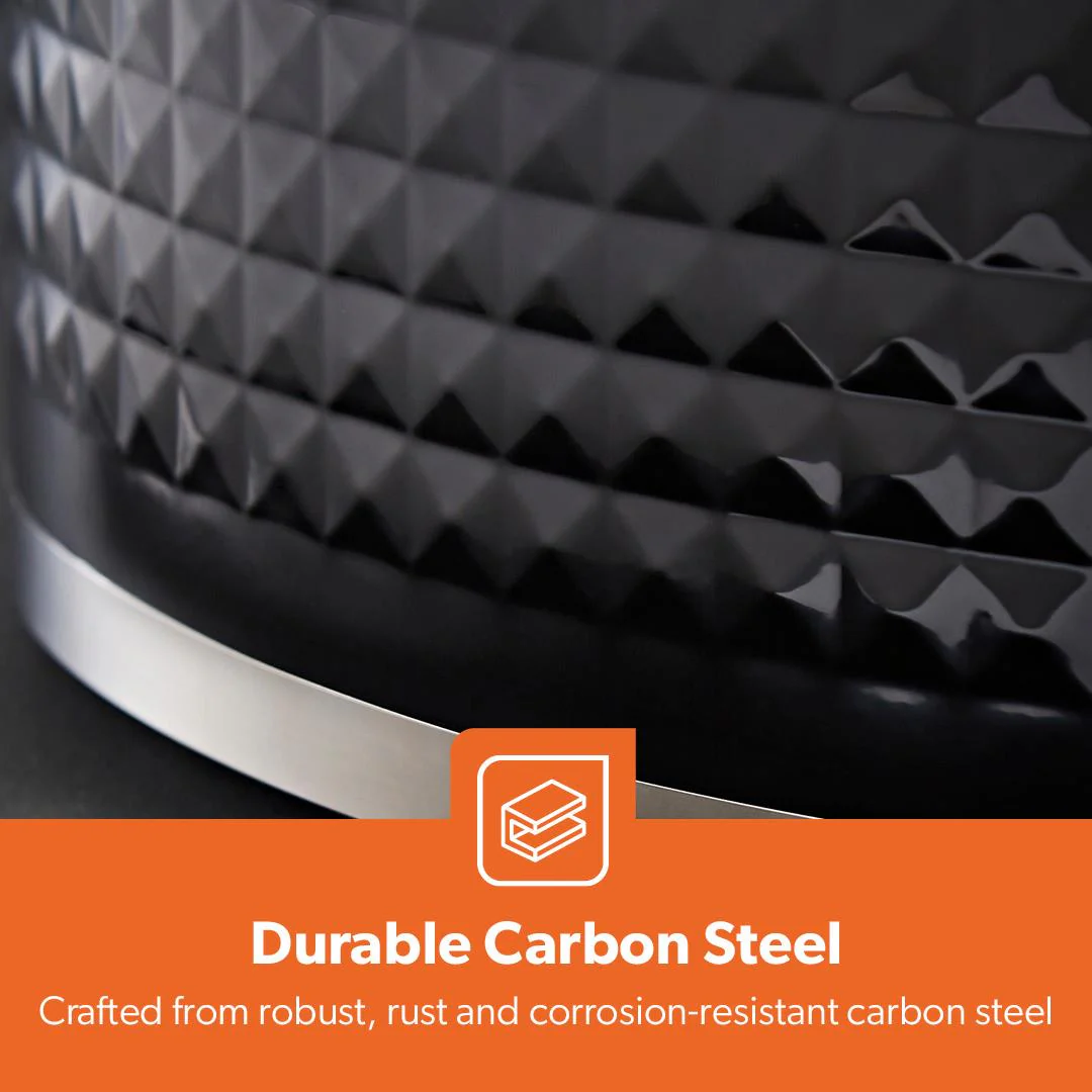Argyle Black 9L Carbon Steel Bread Bin Canister - Image 5