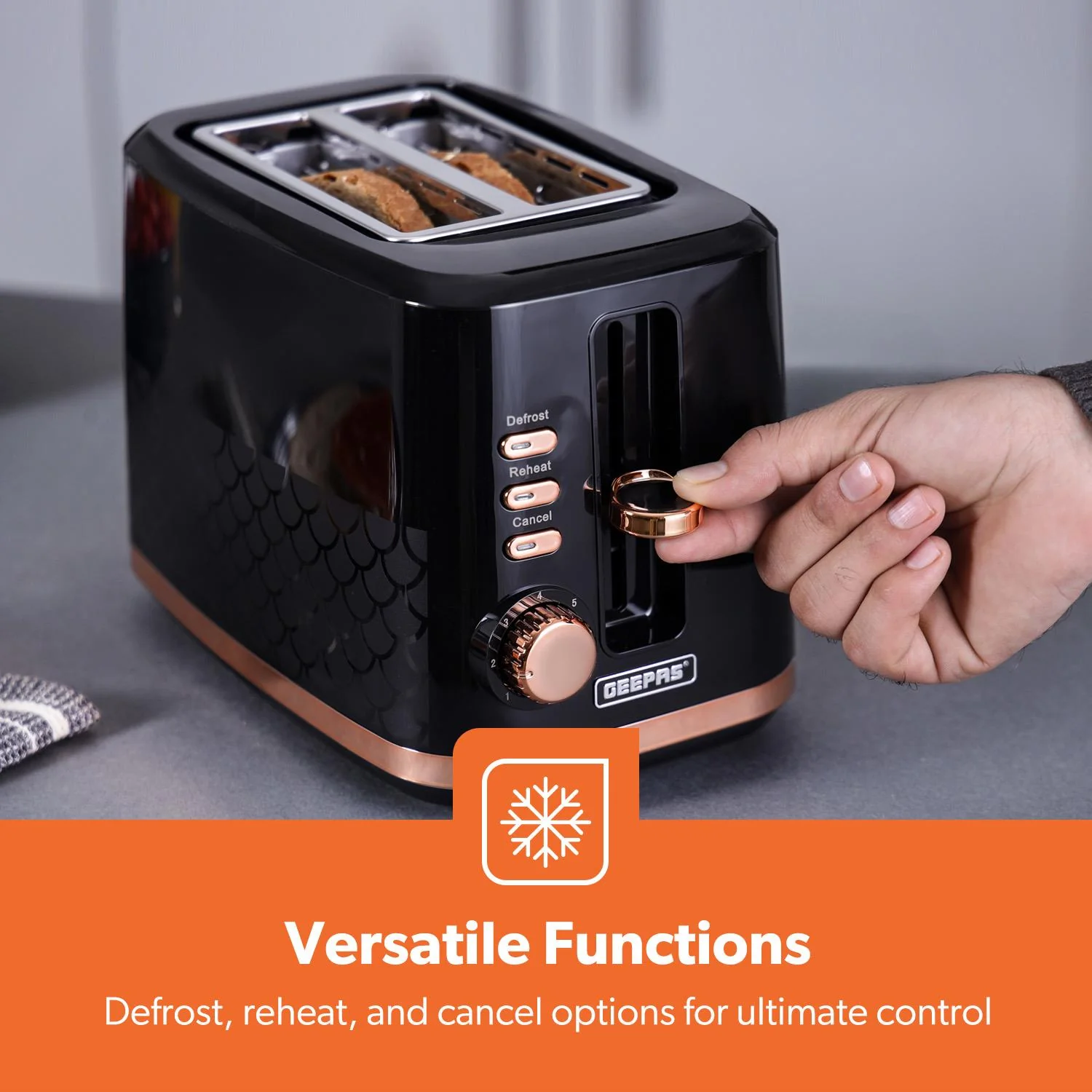 Aurora 1.7L Electric Kettle & 2-Slice Bread Toaster Matching Set - Image 7