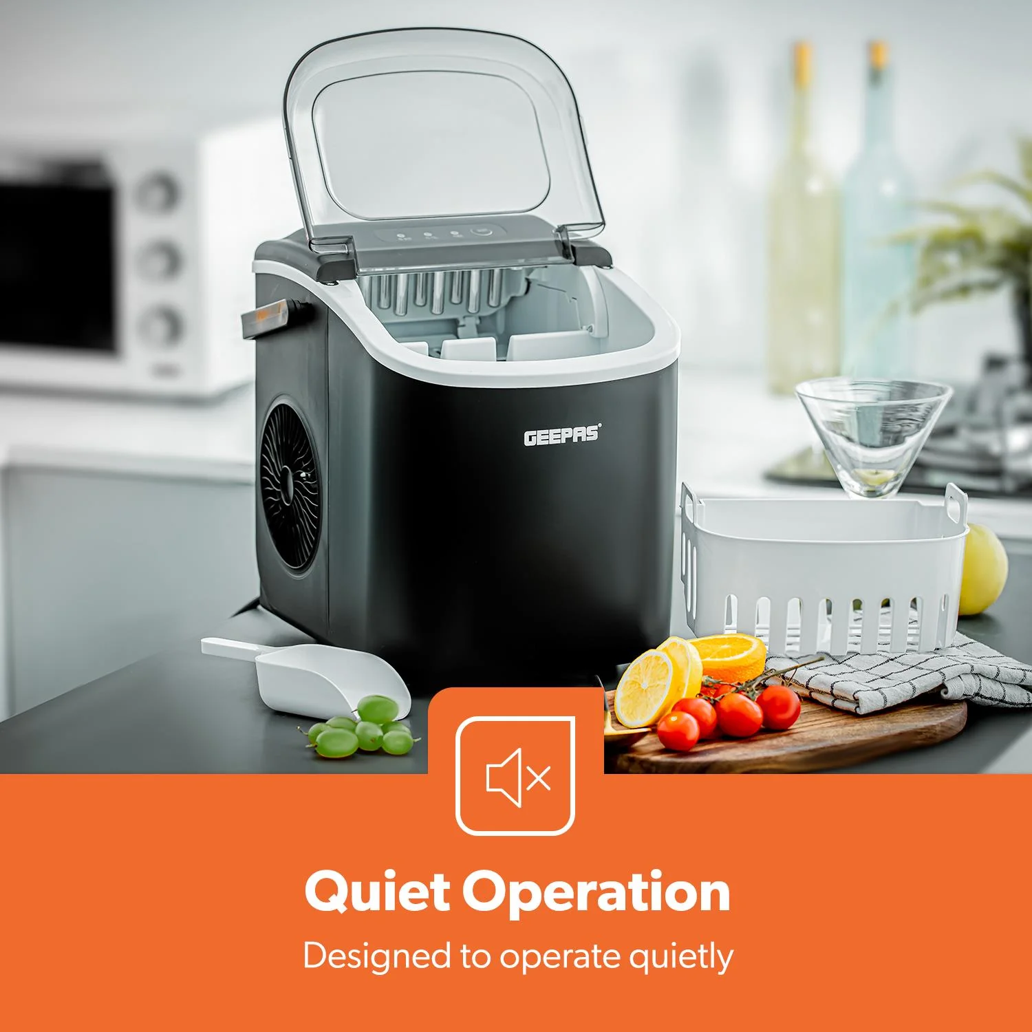 12kg Ice Cube Maker with Scoop & Removable Basket - Image 4