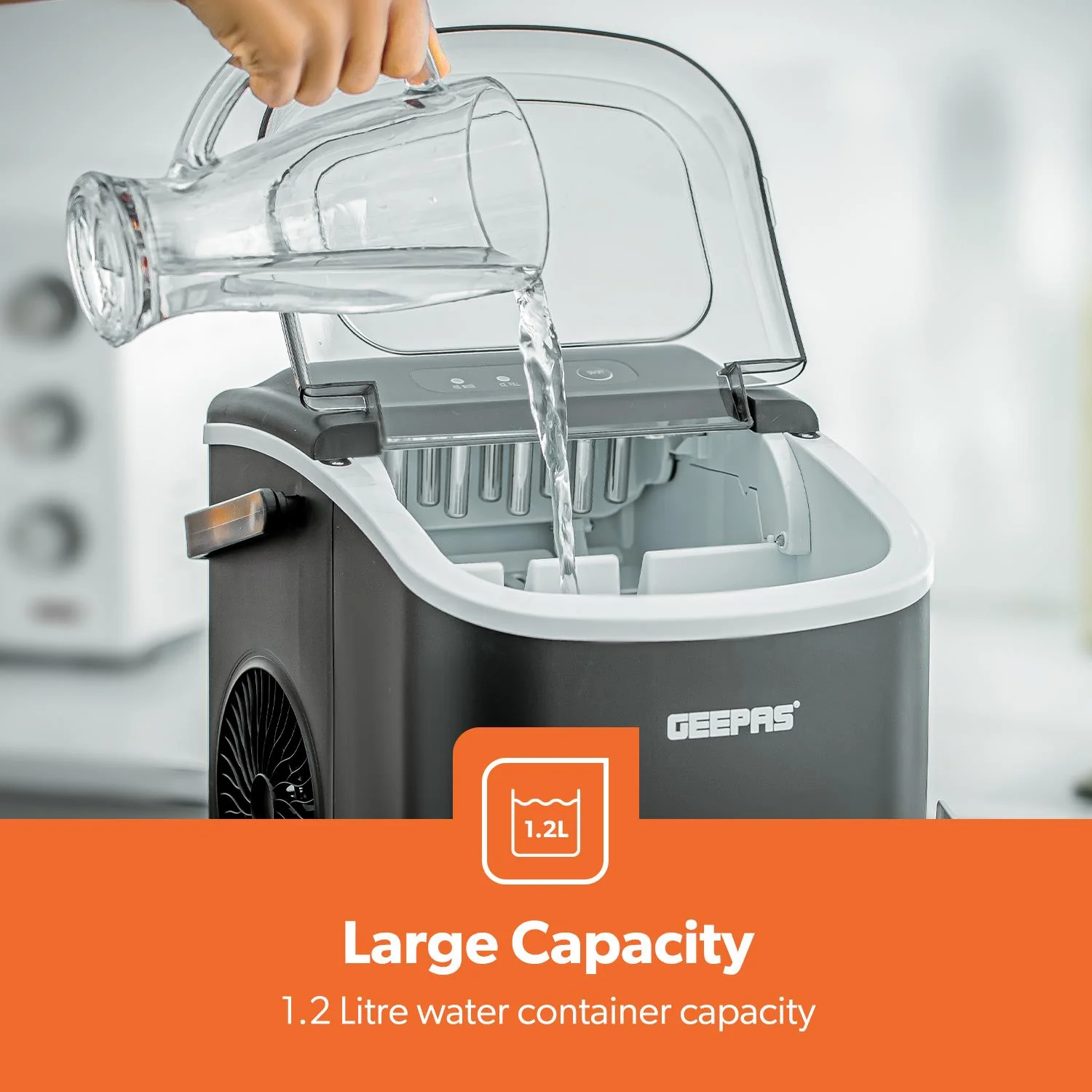 12kg Ice Cube Maker with Scoop & Removable Basket - Image 6