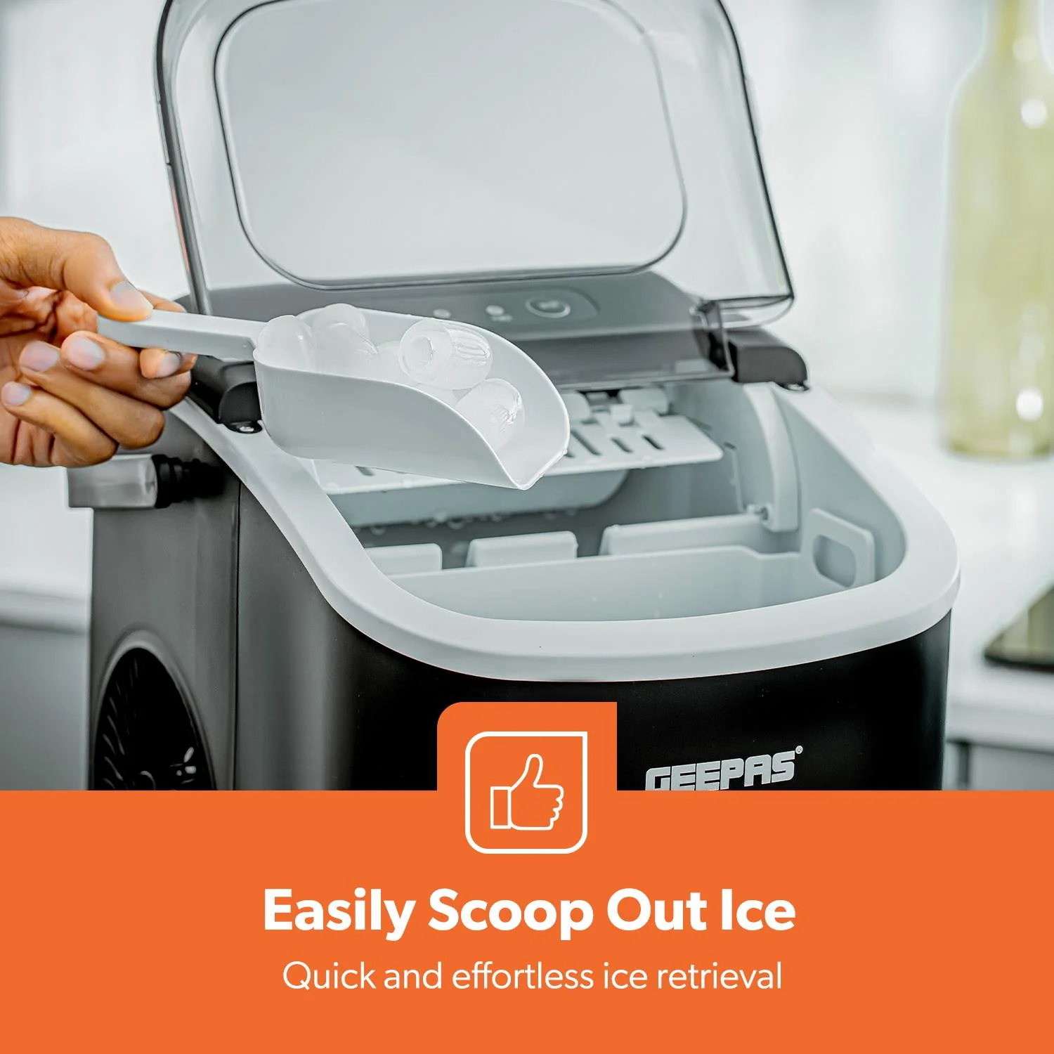 12kg Ice Cube Maker with Scoop & Removable Basket - Image 7