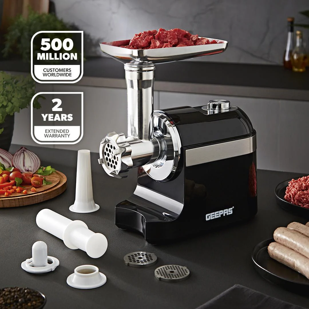Black and Silver Electric Meat Grinder and Mincer 1800W - Image 2
