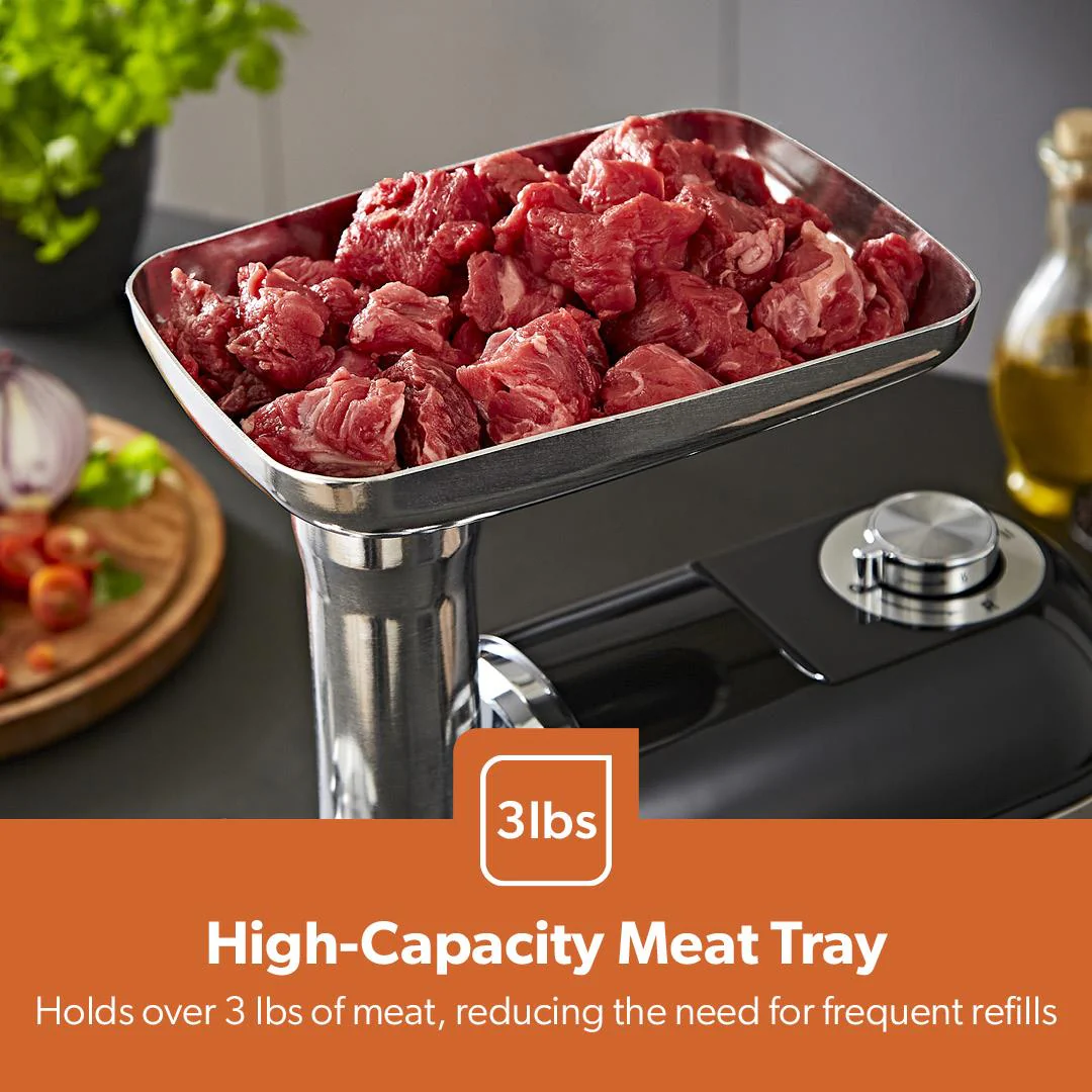 Black and Silver Electric Meat Grinder and Mincer 1800W - Image 3