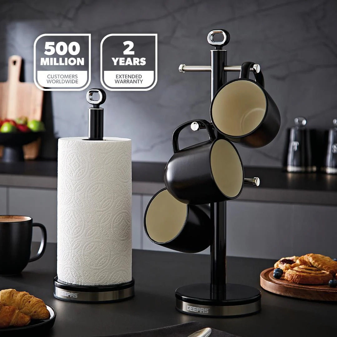 Black Retrovive Matching Mug Tree and Tower Pole Kitchen Set - Image 2