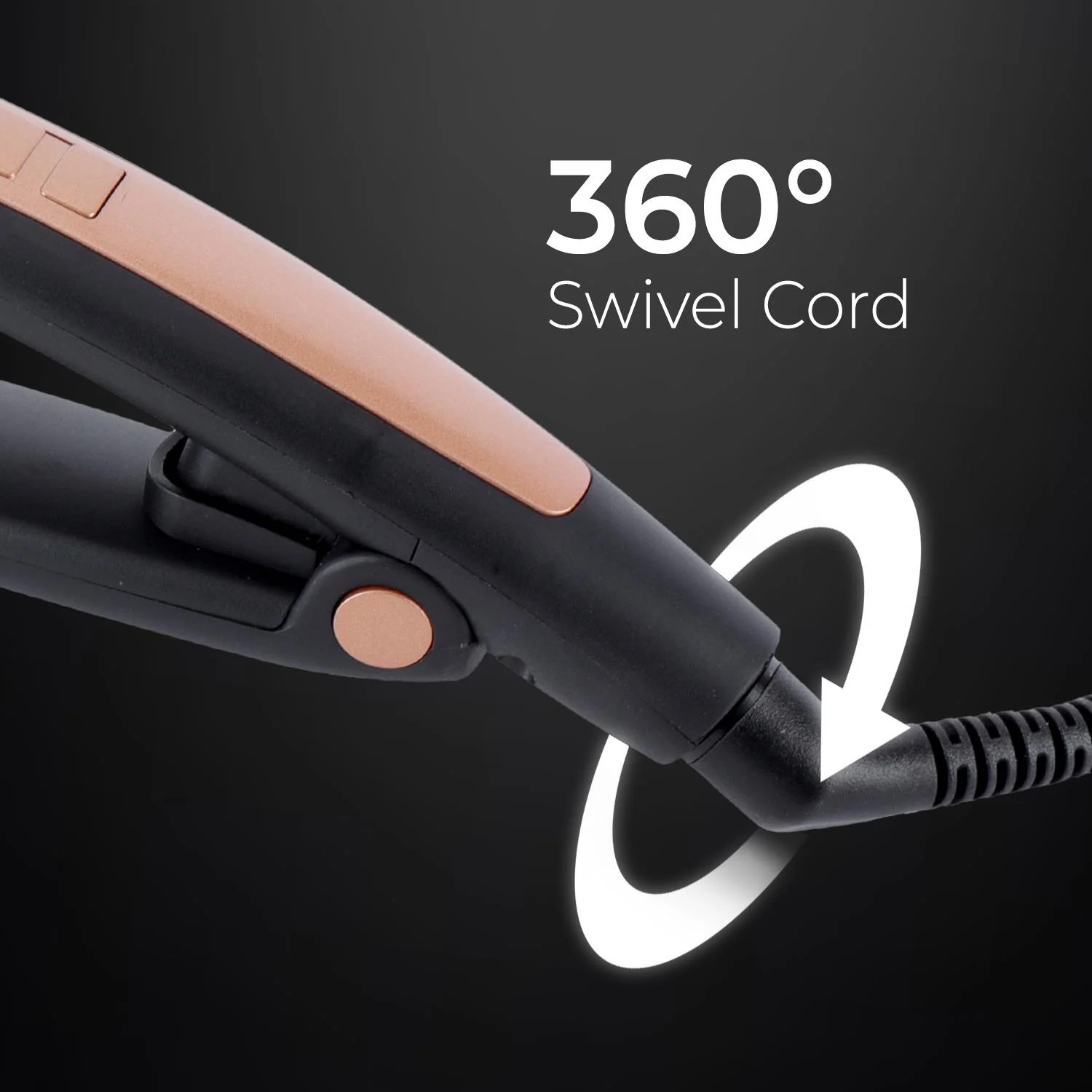 Ceramic Hair Straighteners With Adjustable Temperature and Swivel Cord - Image 5