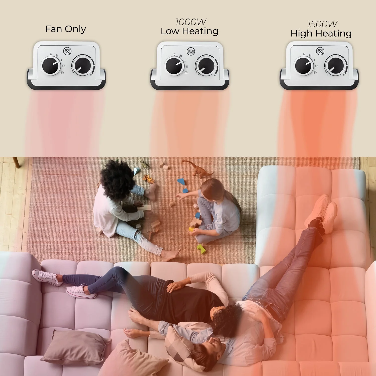 Electric Portable Ceramic PTC Space Heater - Image 4