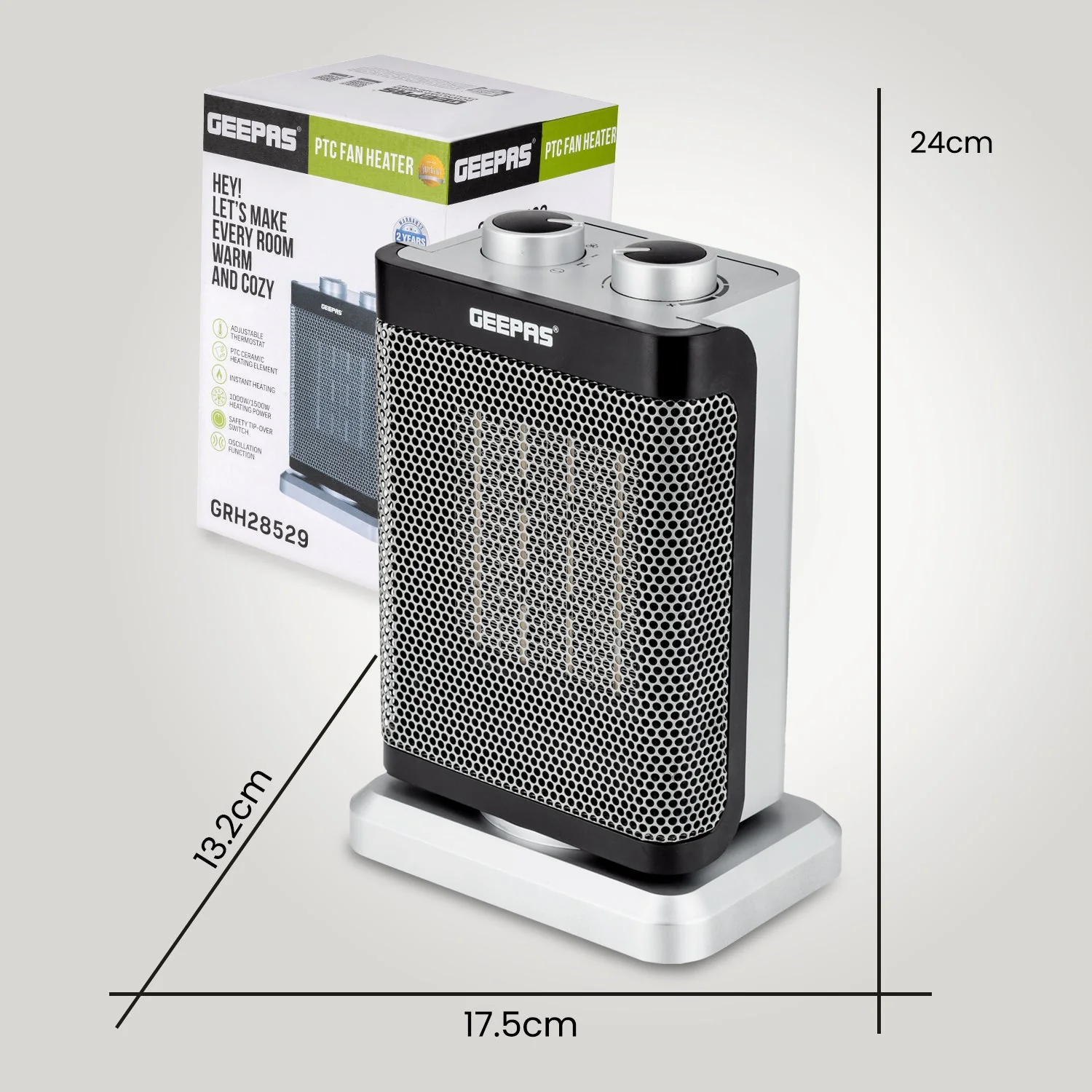 Electric Portable Ceramic PTC Space Heater - Image 5