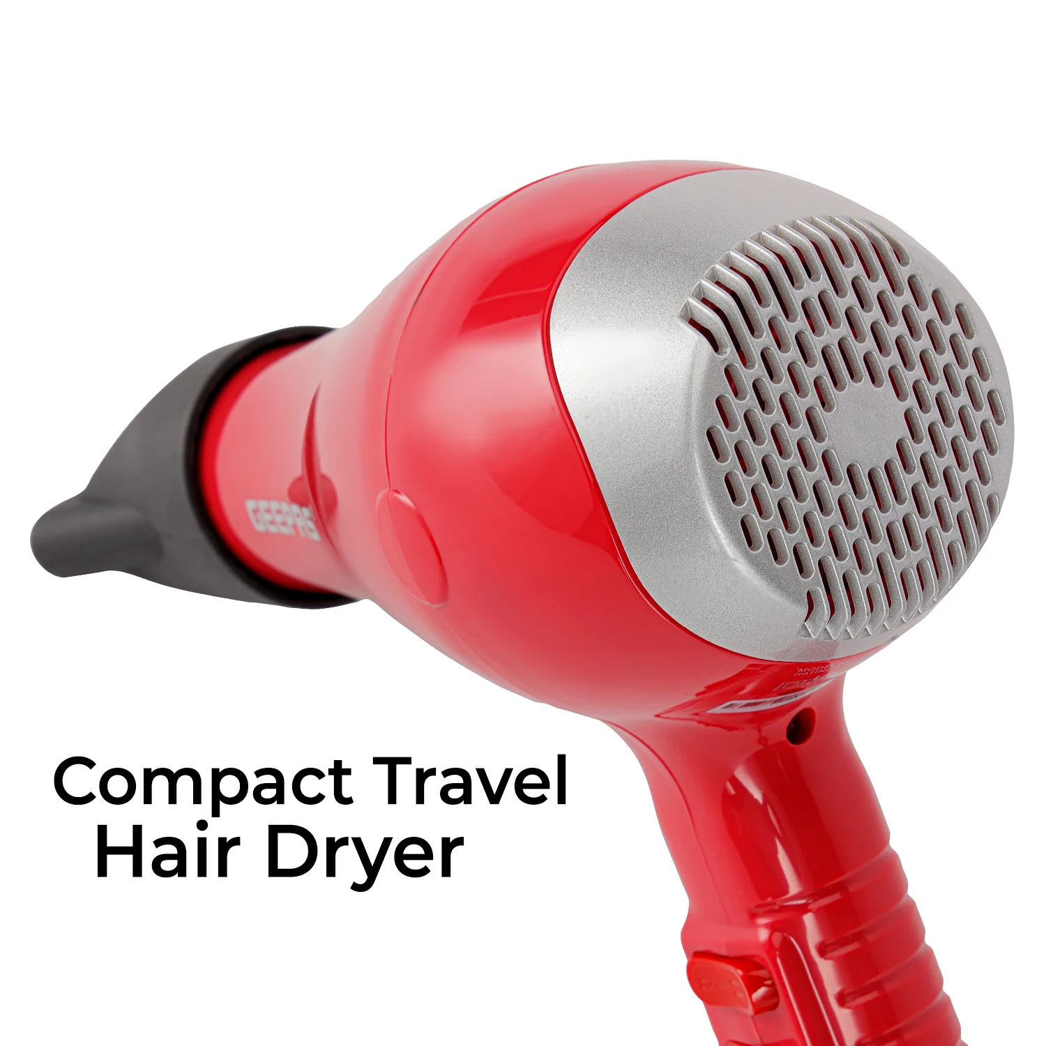 Compact 2-Speed Red Hair Dryer With Cool Shot - Image 7