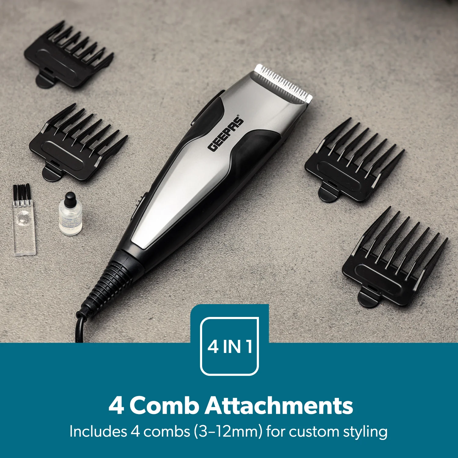 Corded Electric Hair Clipper Set - Image 3