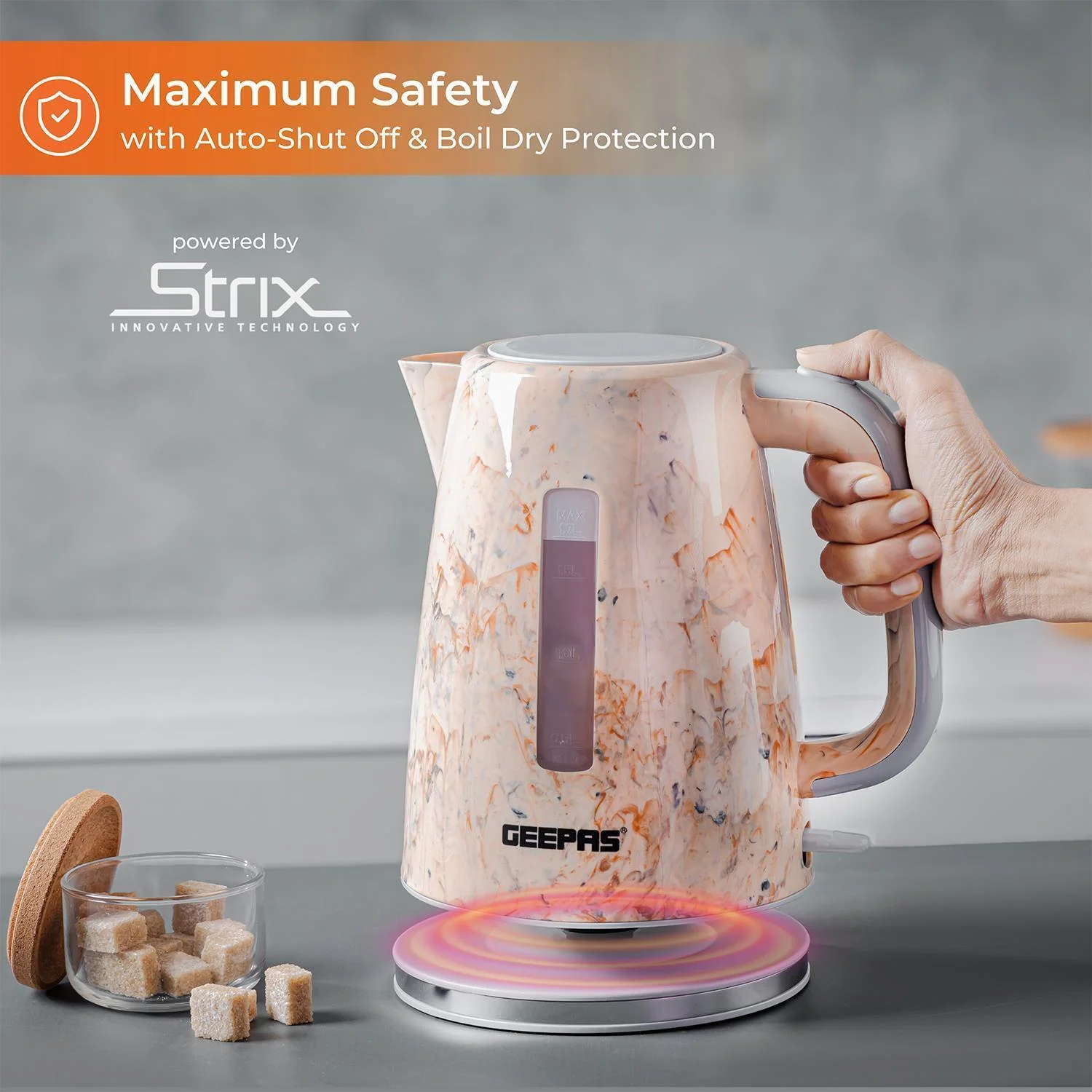 Cordless Electric Kettle and 2-Slice Bread Toaster Combo Set - Image 5