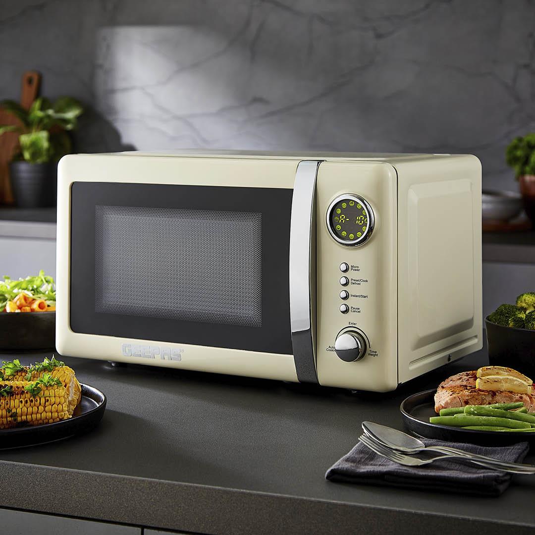 Cream 20L Lyth Digital Microwave Oven 700W - Image 2