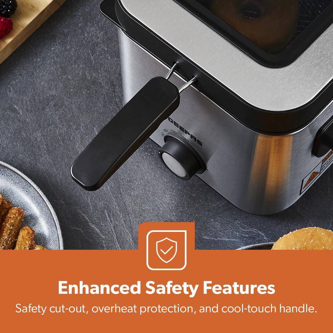 1.5L Stainless Steel Deep Fat Fryer With Viewing Window - Image 6