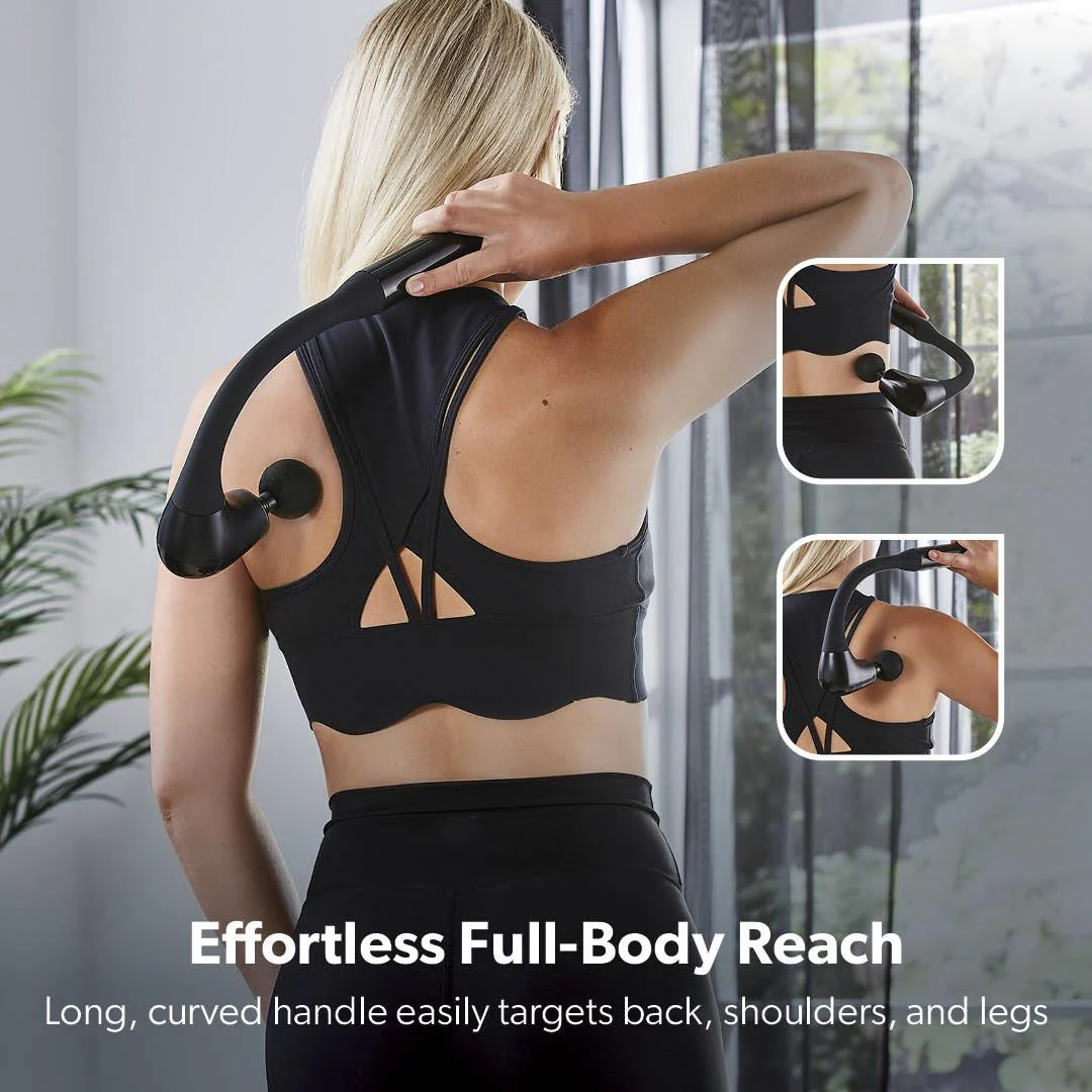 Deep Tissue Back & Neck Percussion Massager With Curved Handle - Image 3
