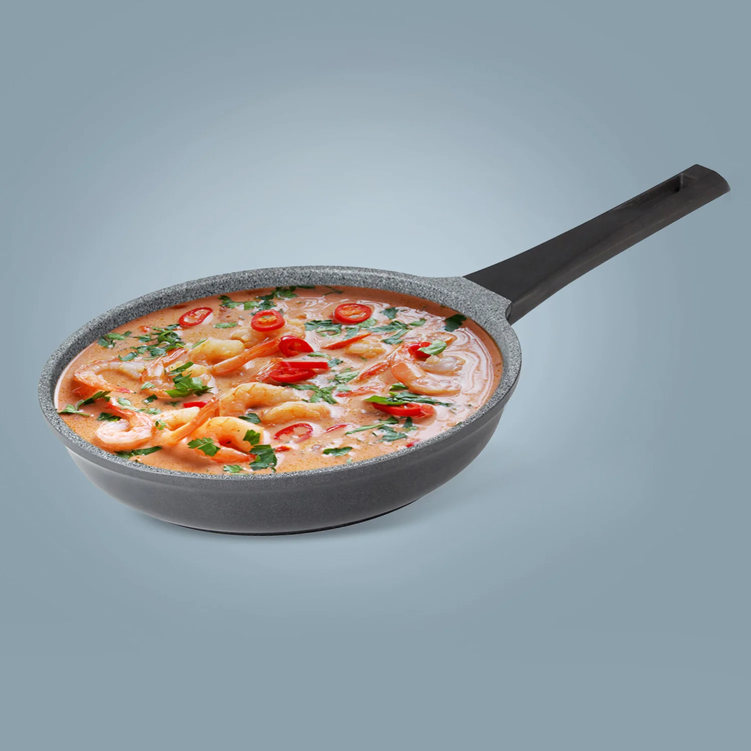 24cm Grey Die-Cast Aluminium Skillet with Durable Coating - Image 2