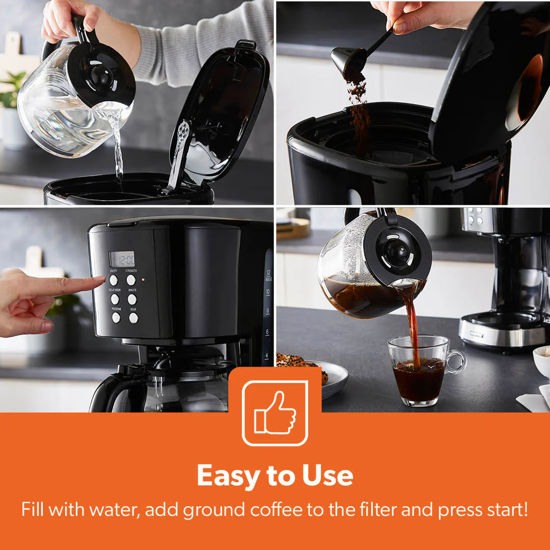 1.5L Multifunctional Digital Filter Coffee Maker Machine - Image 3
