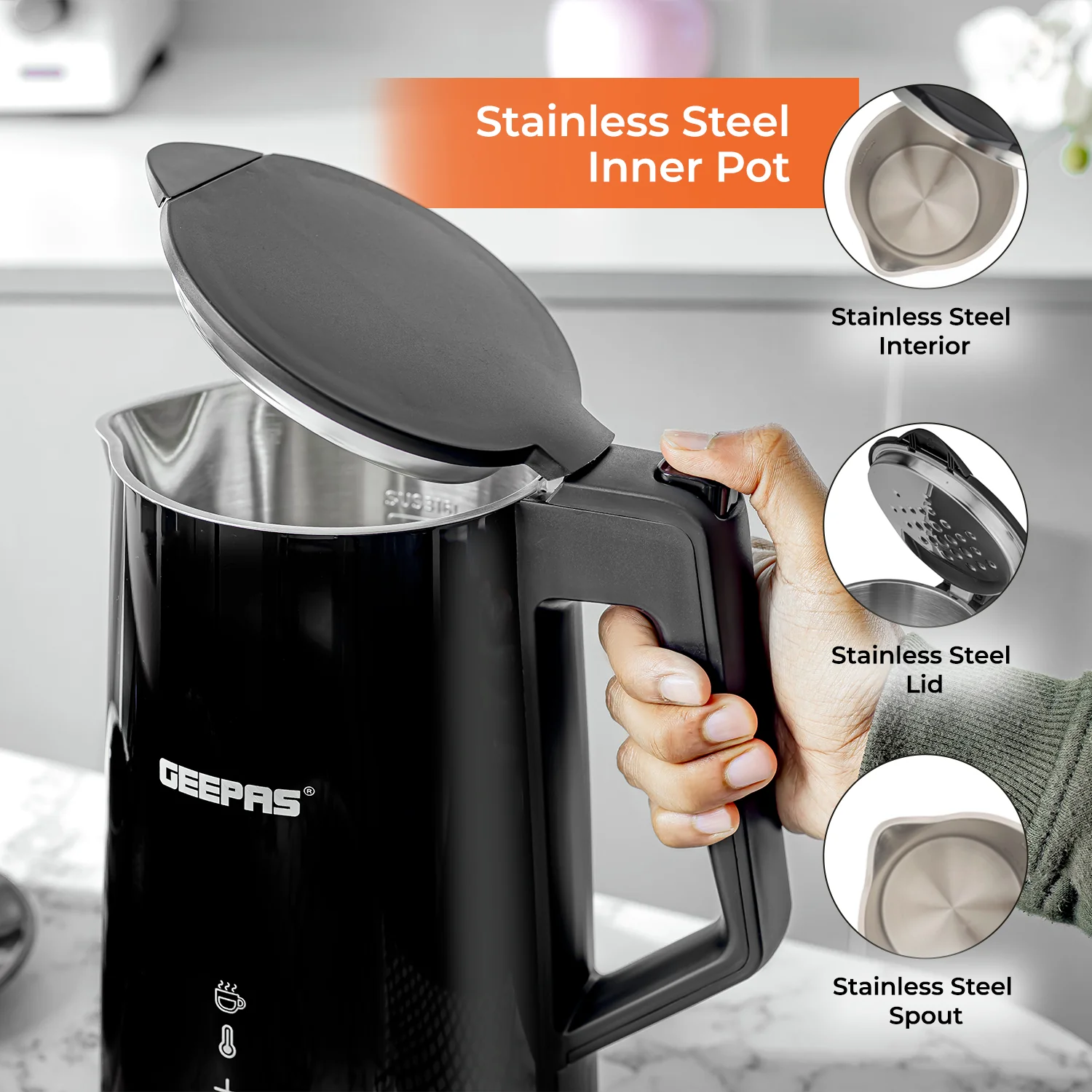 1.7L Digital LED Smart Touchscreen Electric Kettle - Image 3