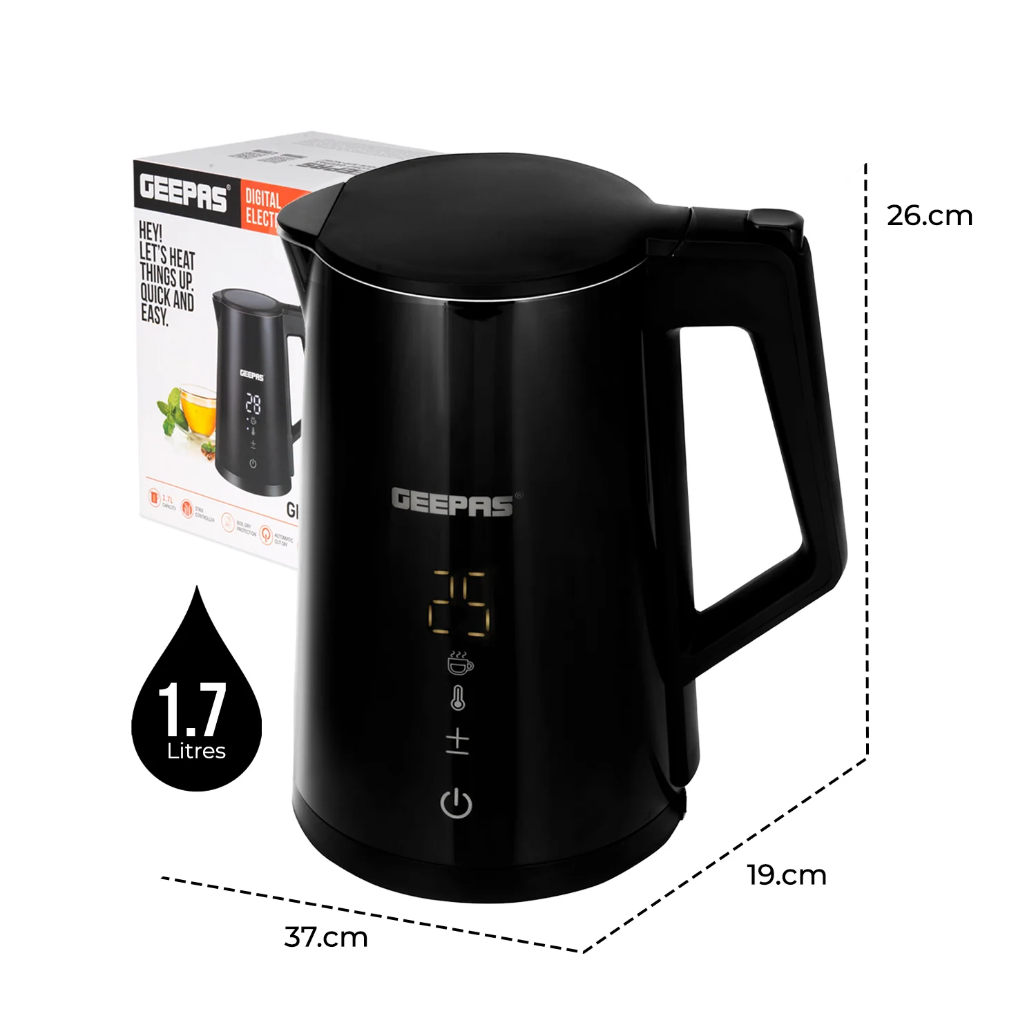 1.7L Digital LED Smart Touchscreen Electric Kettle - Image 5