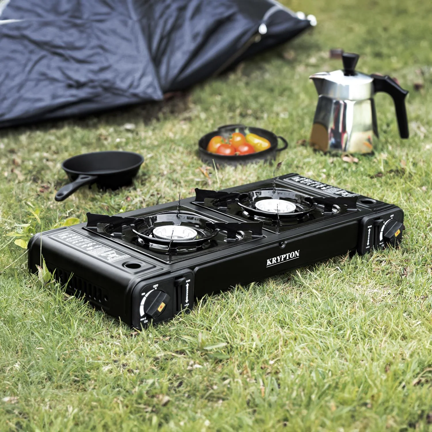 Double Burner Portable Outdoor & Indoor Gas Stove Cooker - Image 2