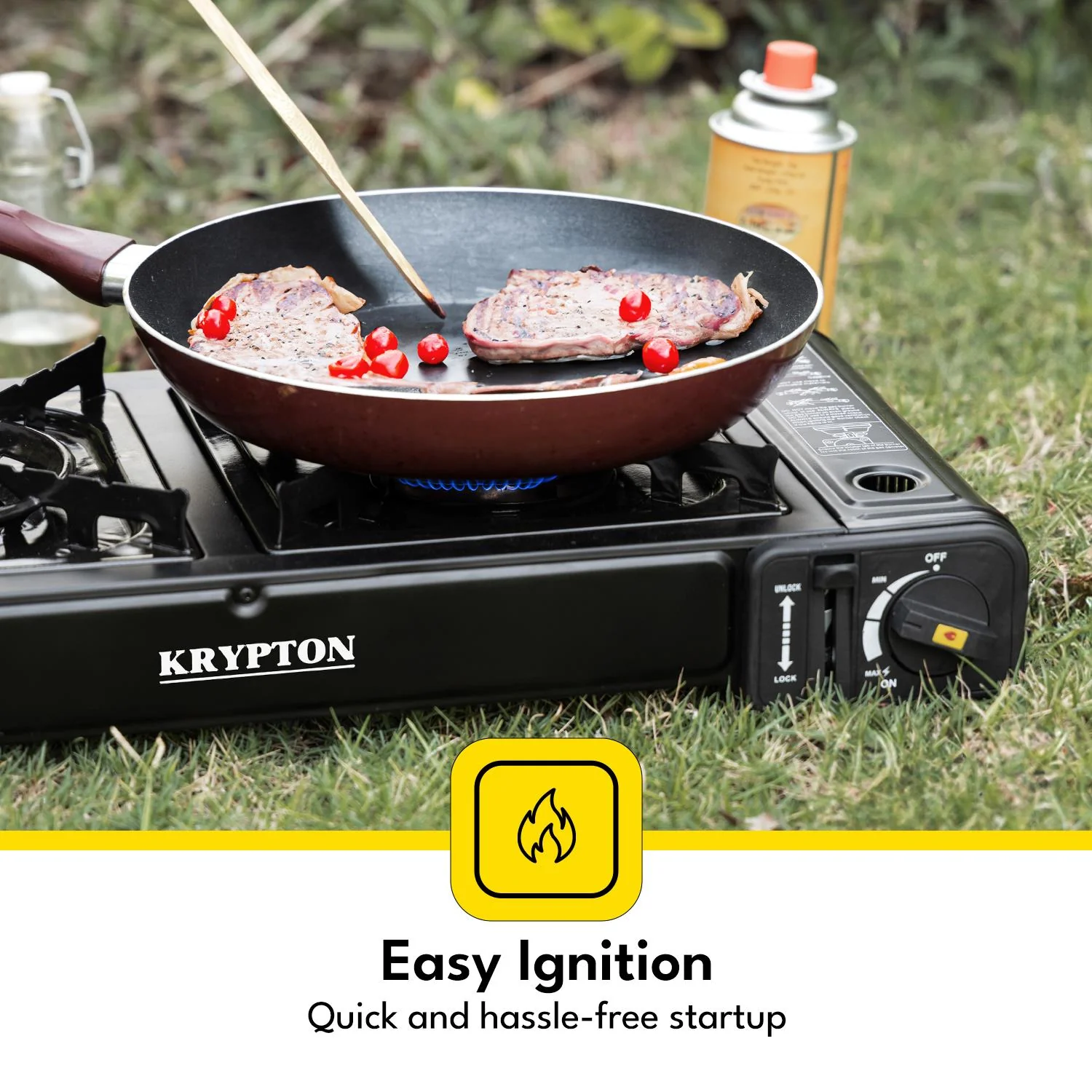 Double Burner Portable Outdoor & Indoor Gas Stove Cooker - Image 3