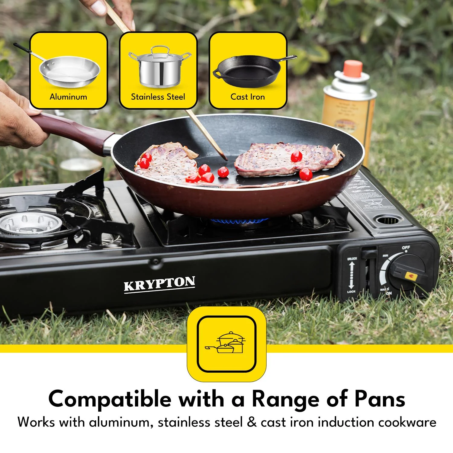 Double Burner Portable Outdoor & Indoor Gas Stove Cooker - Image 5