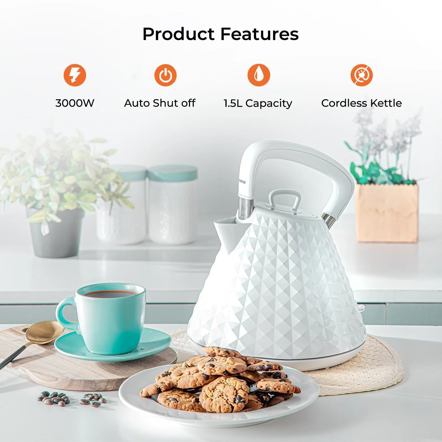Dual Basket Air Fryer, 4-Slice Toaster & Electric Kettle Bundle - Image 3