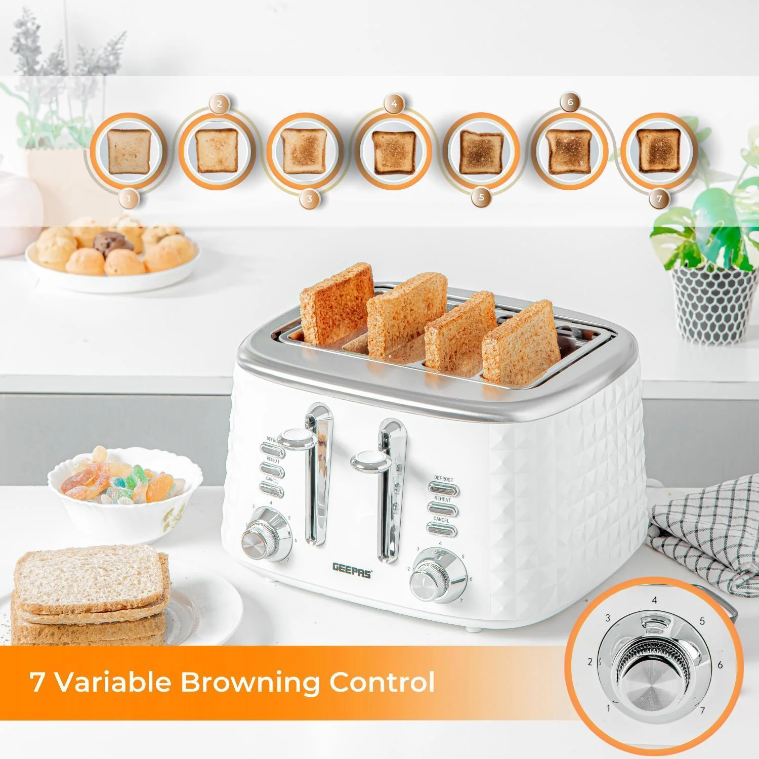 Dual Basket Air Fryer, 4-Slice Toaster & Electric Kettle Bundle - Image 6