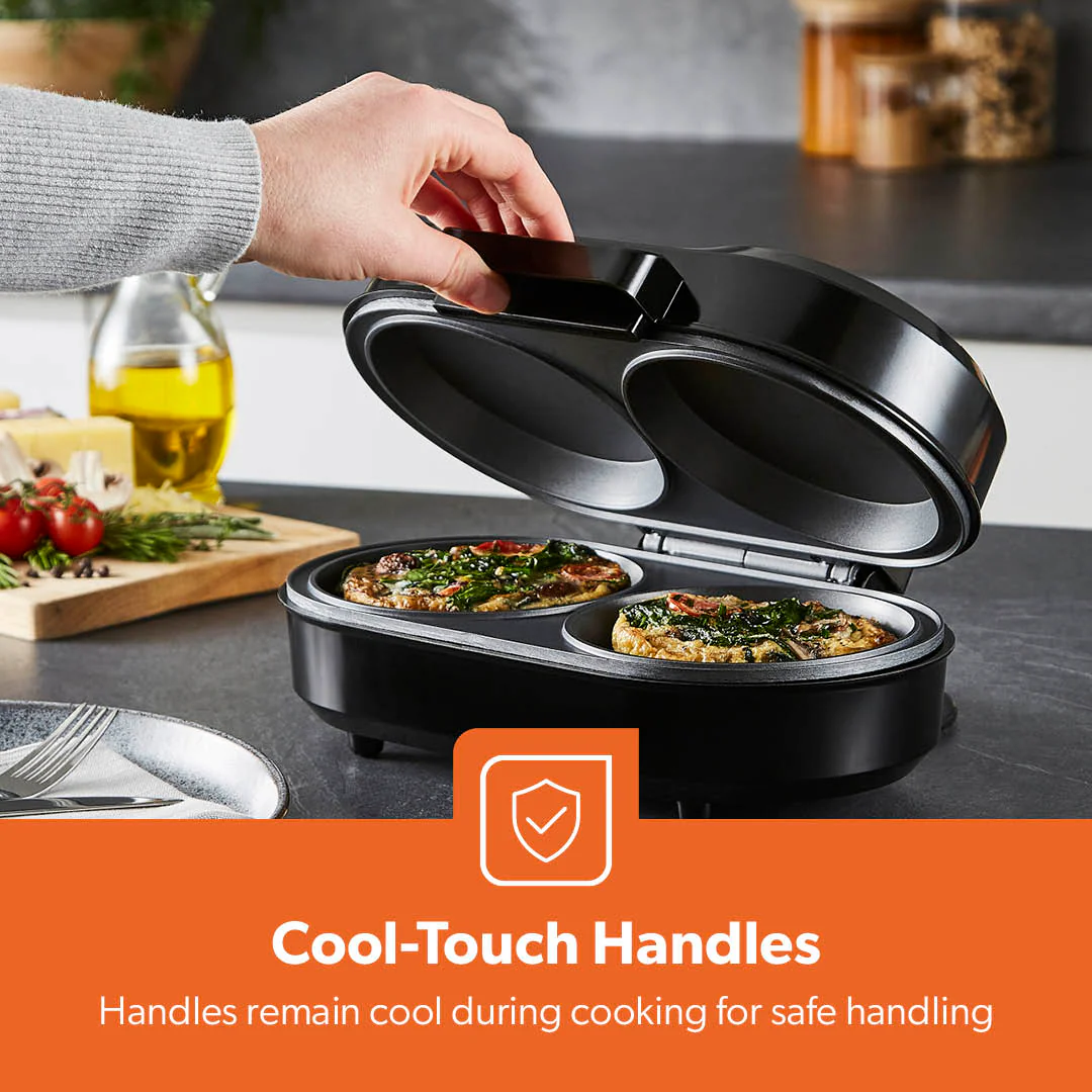 Dual Omelette Maker Non-Stick Deep Fill Cooking Plates - Image 9