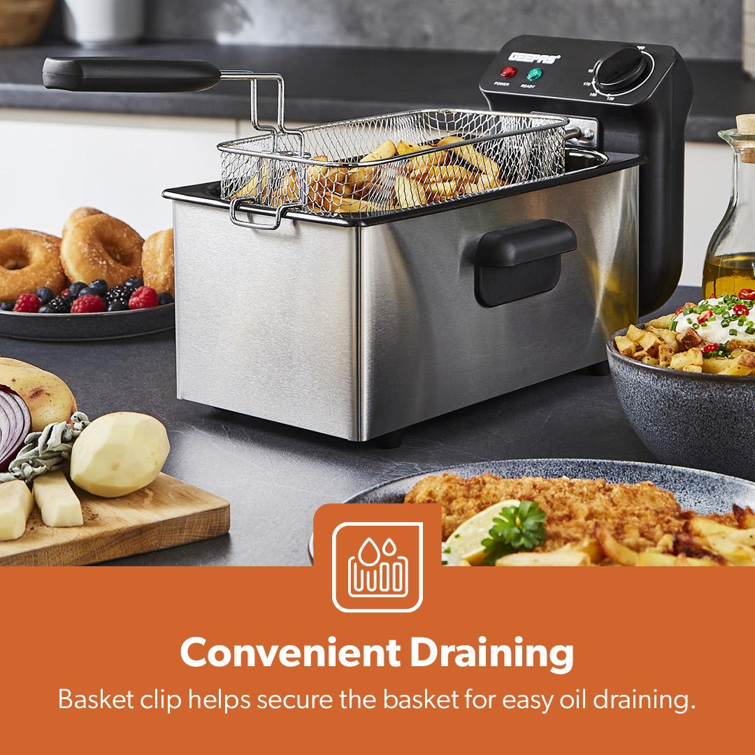 3L Stainless Steel Deep Fat Fryer With Viewing Window - Image 3