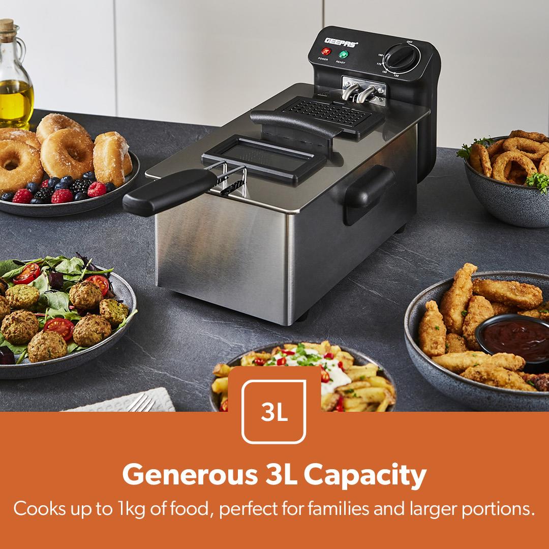 3L Stainless Steel Deep Fat Fryer With Viewing Window - Image 6