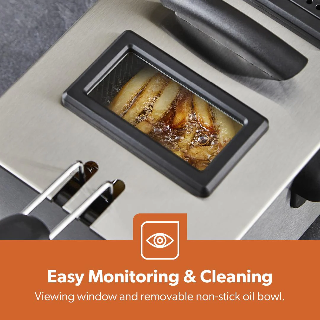 3L Stainless Steel Deep Fat Fryer With Viewing Window - Image 9