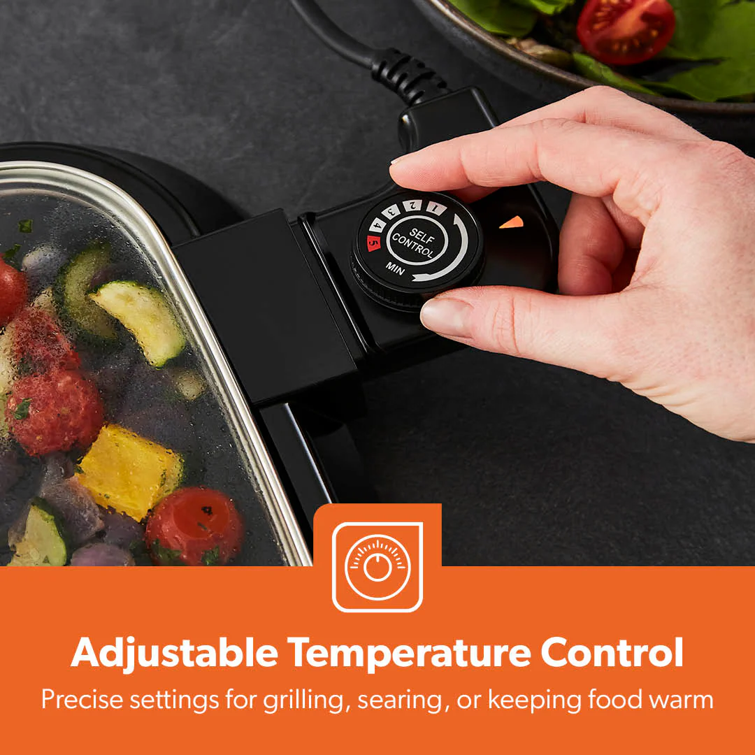 Indoor Smokeless Electric Barbeque Grill With Hot Plate - Image 7